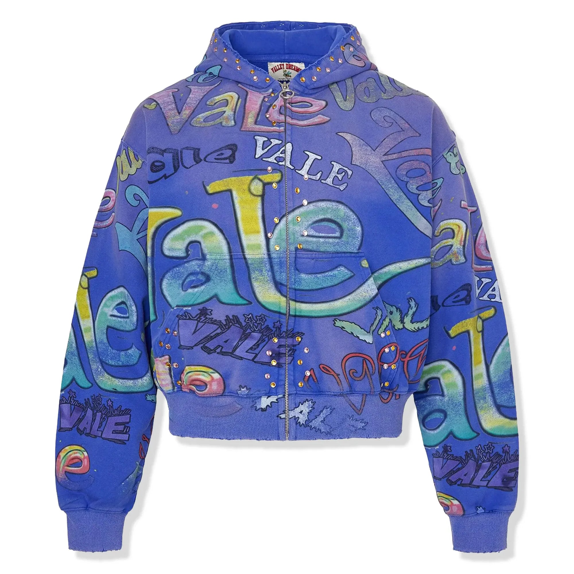 Valley Dreams Iceberg Blue Zip-Up Hoodie