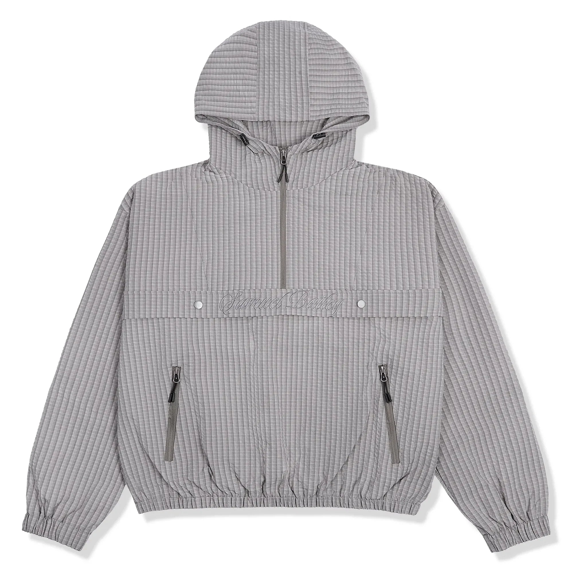 Signature Grid Grey Half-Zip Jacket (W)