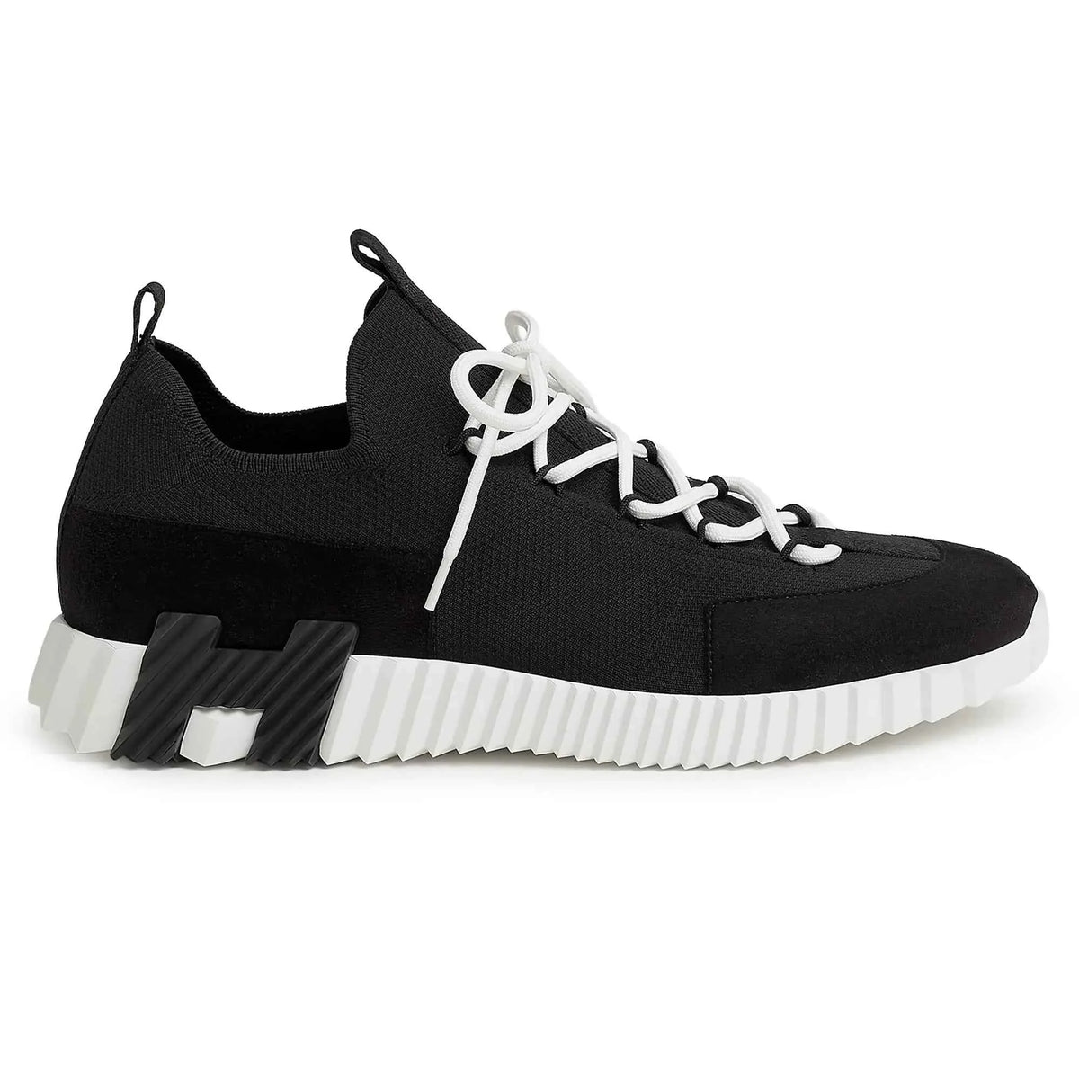 Hermes Paris Lift Slip-On Noir Blanc Sneaker