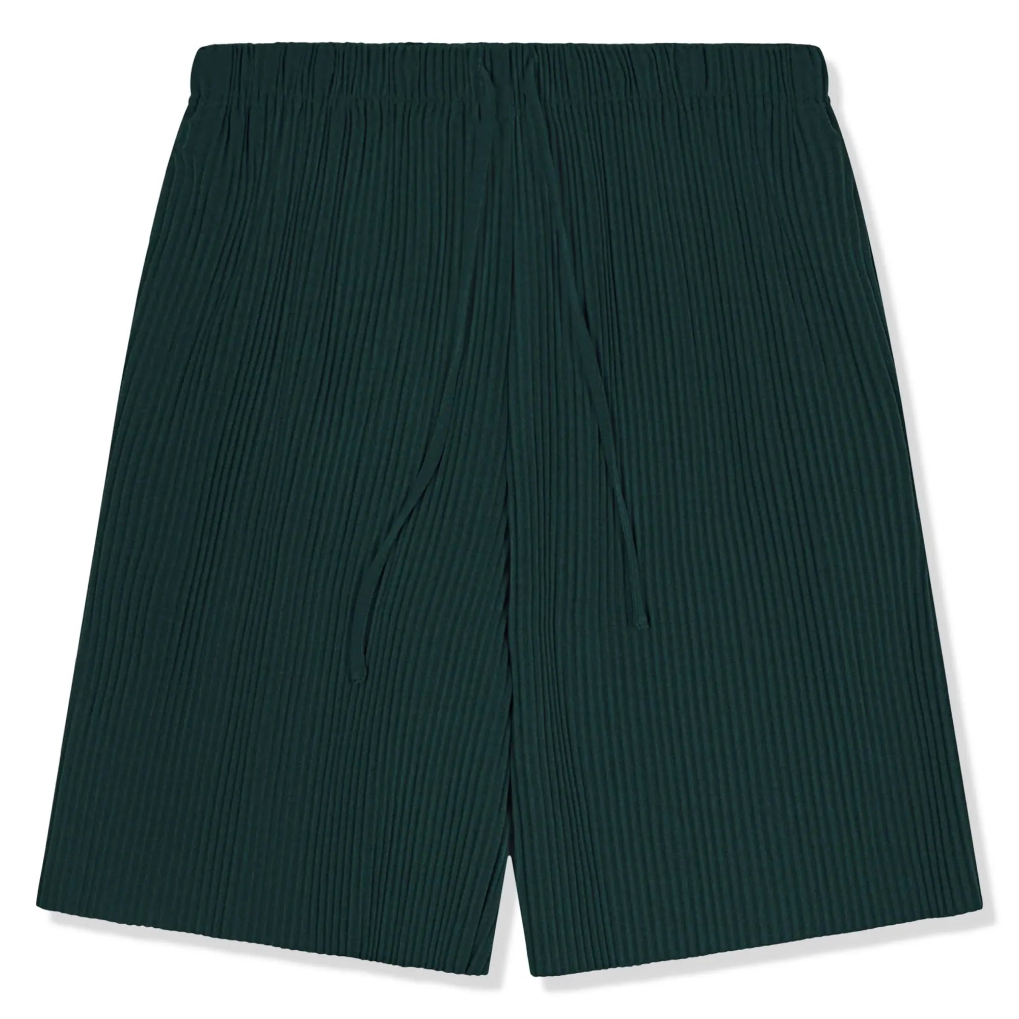 Plisse Forest Green Shorts