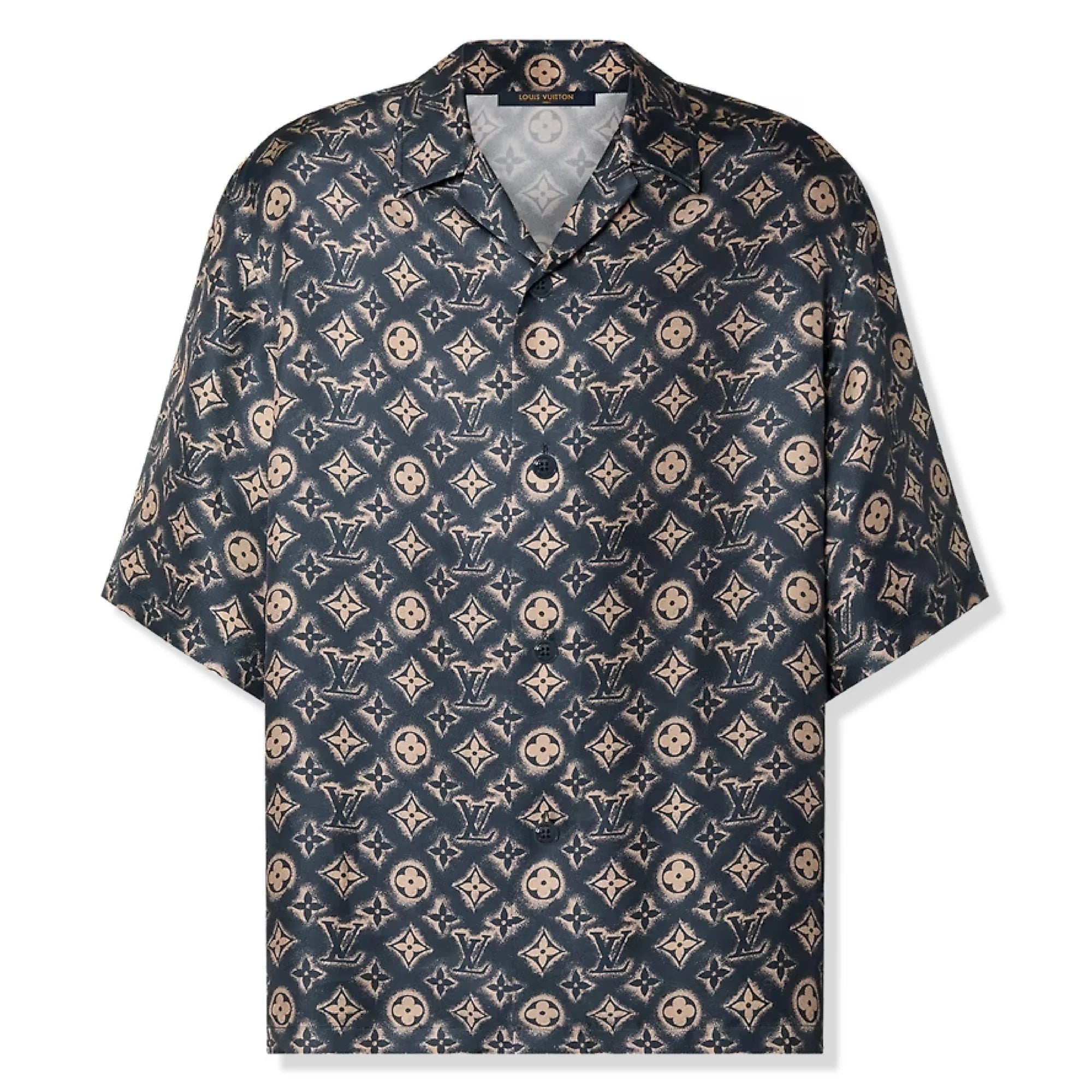 Monogram Silk Short Sleeved Shirt