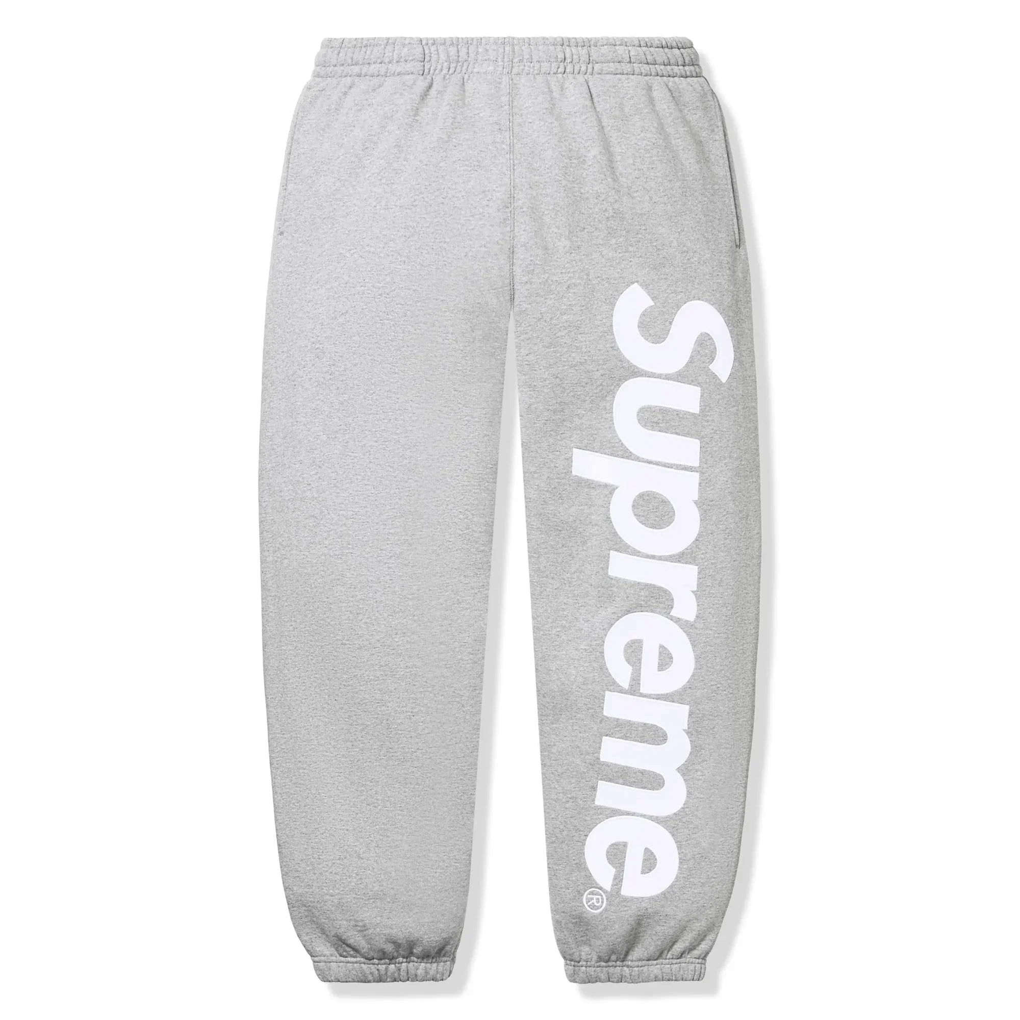 Satin Applique Heather Grey Sweatpants (FW25)