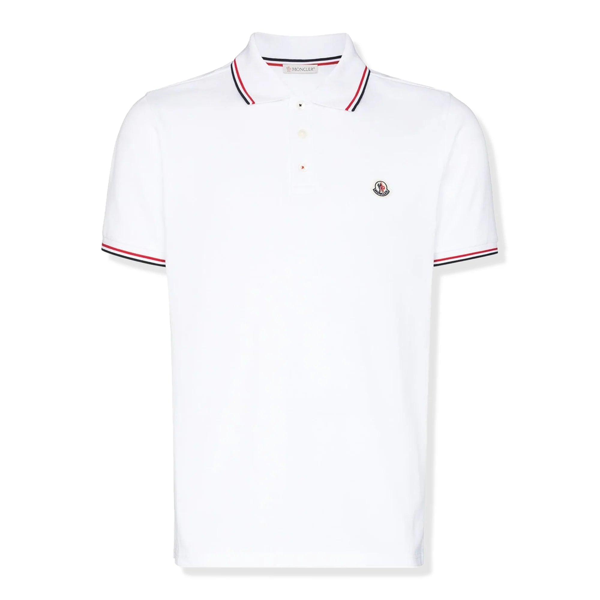 Logo Patch White Polo Shirt