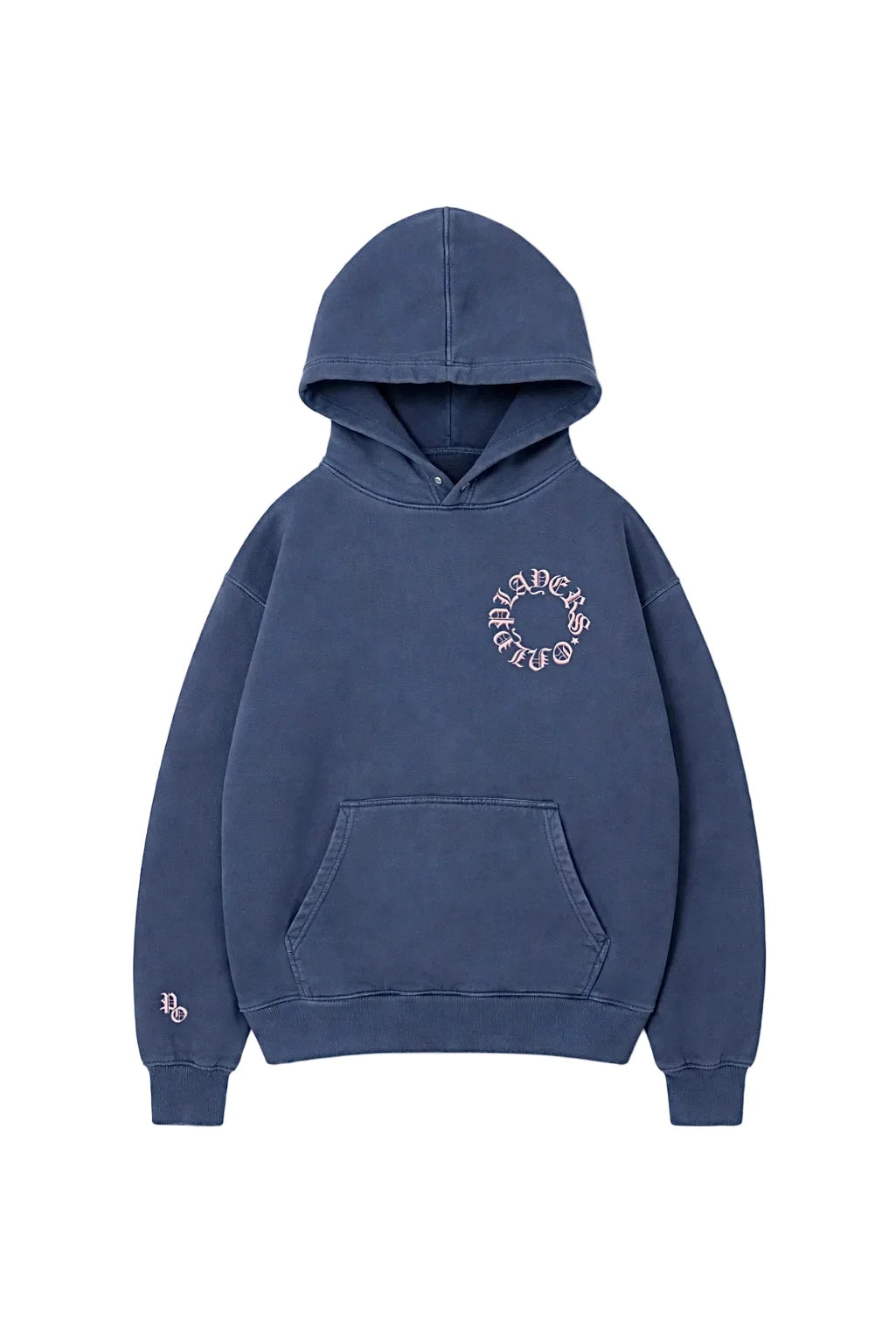 Embroidered Washed Navy Hoodie