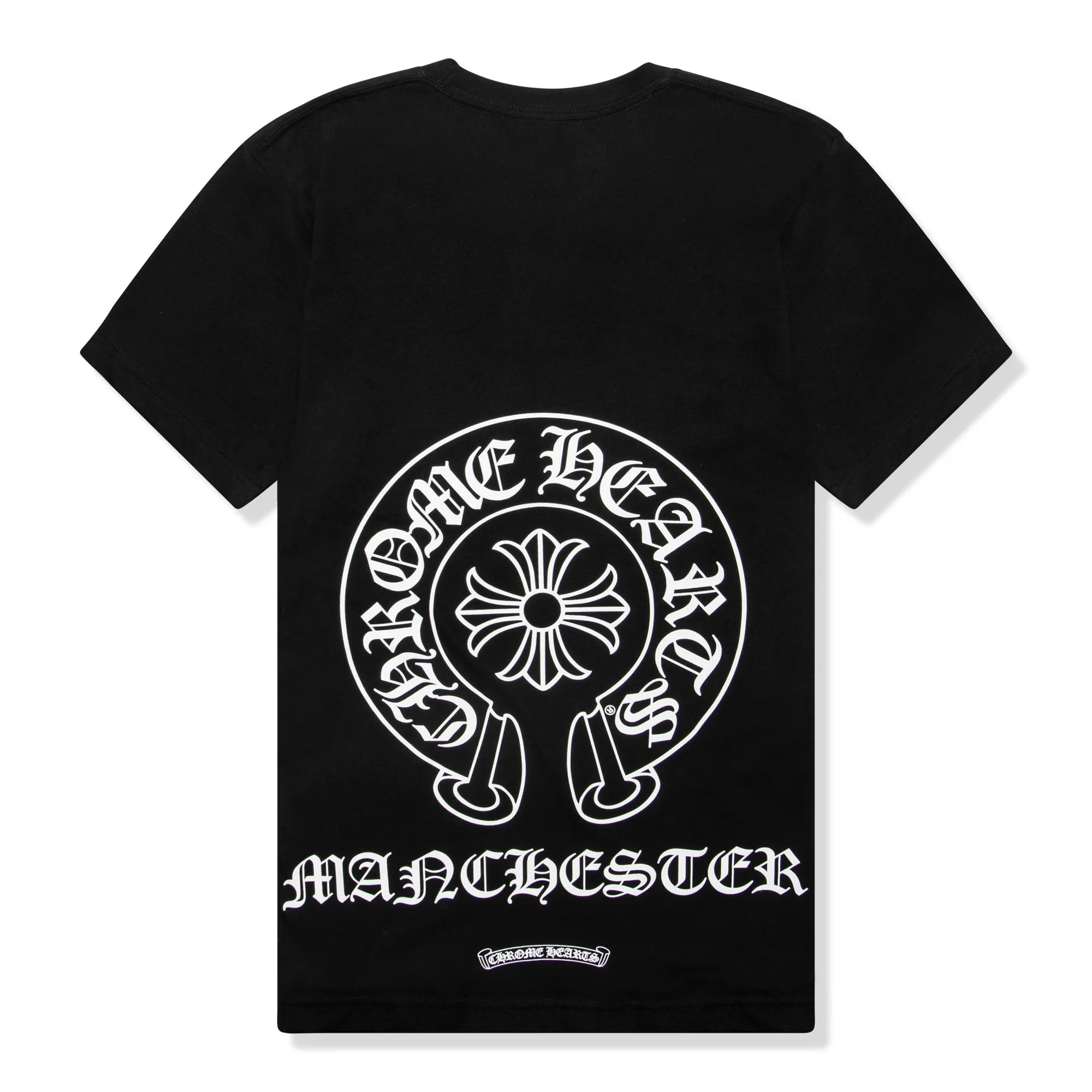 Manchester Exclusive Horse Shoe Pocket Logo Black T Shirt
