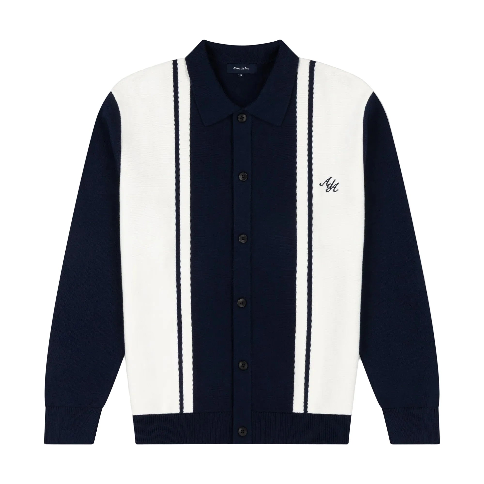 Alma De Ace Adoria Knitted Navy Cream Shirt