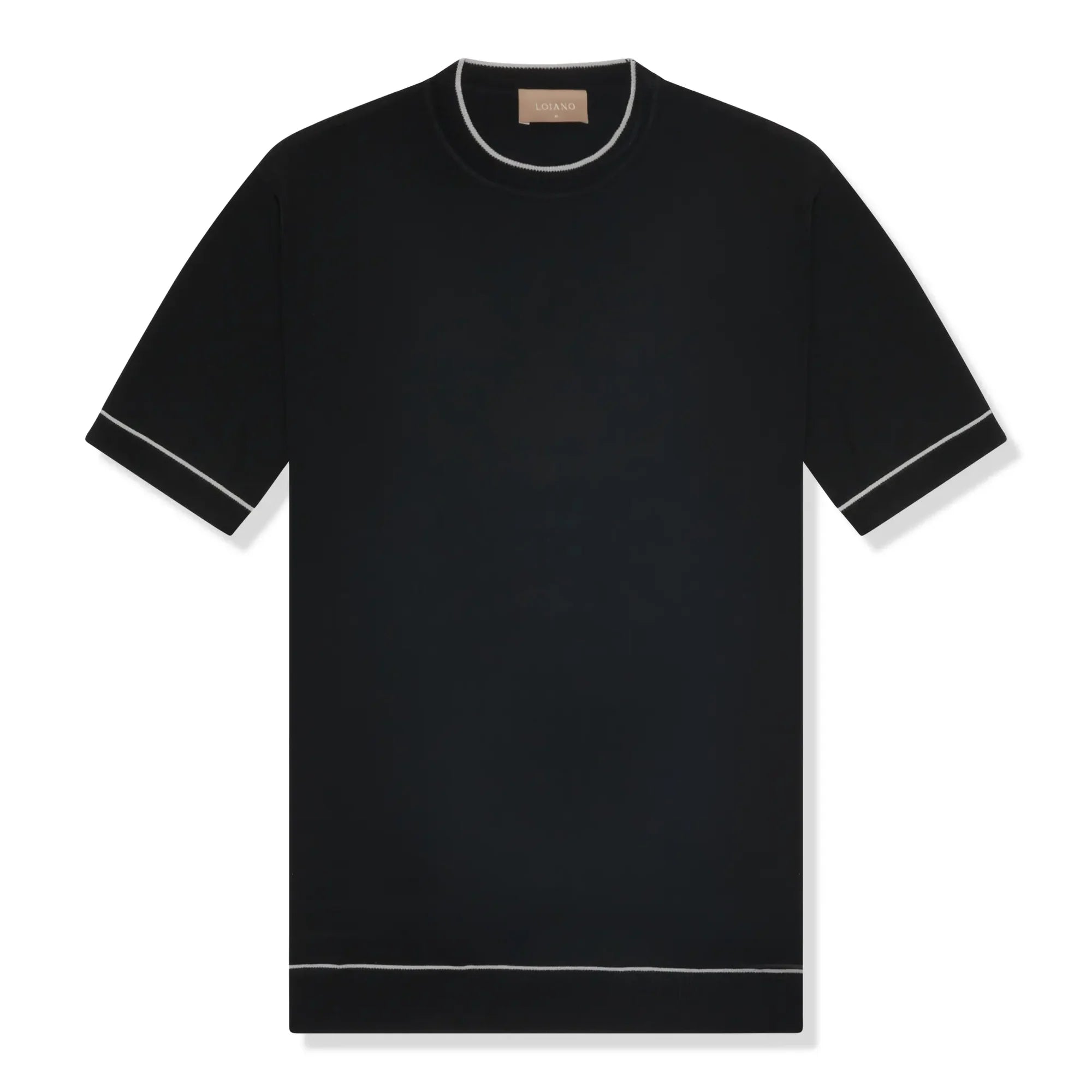 Rayon Knit Black T-Shirt