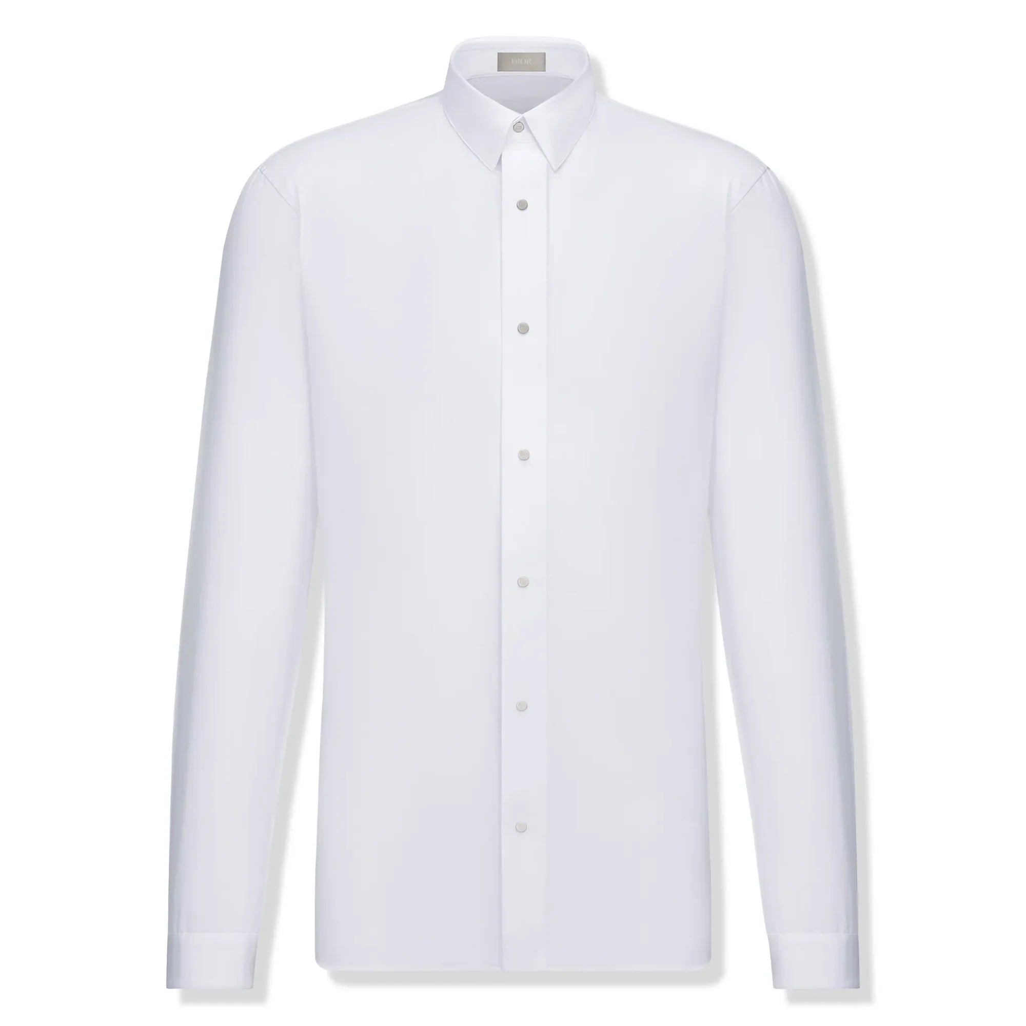 Snaps Poplin Cotton White Shirt