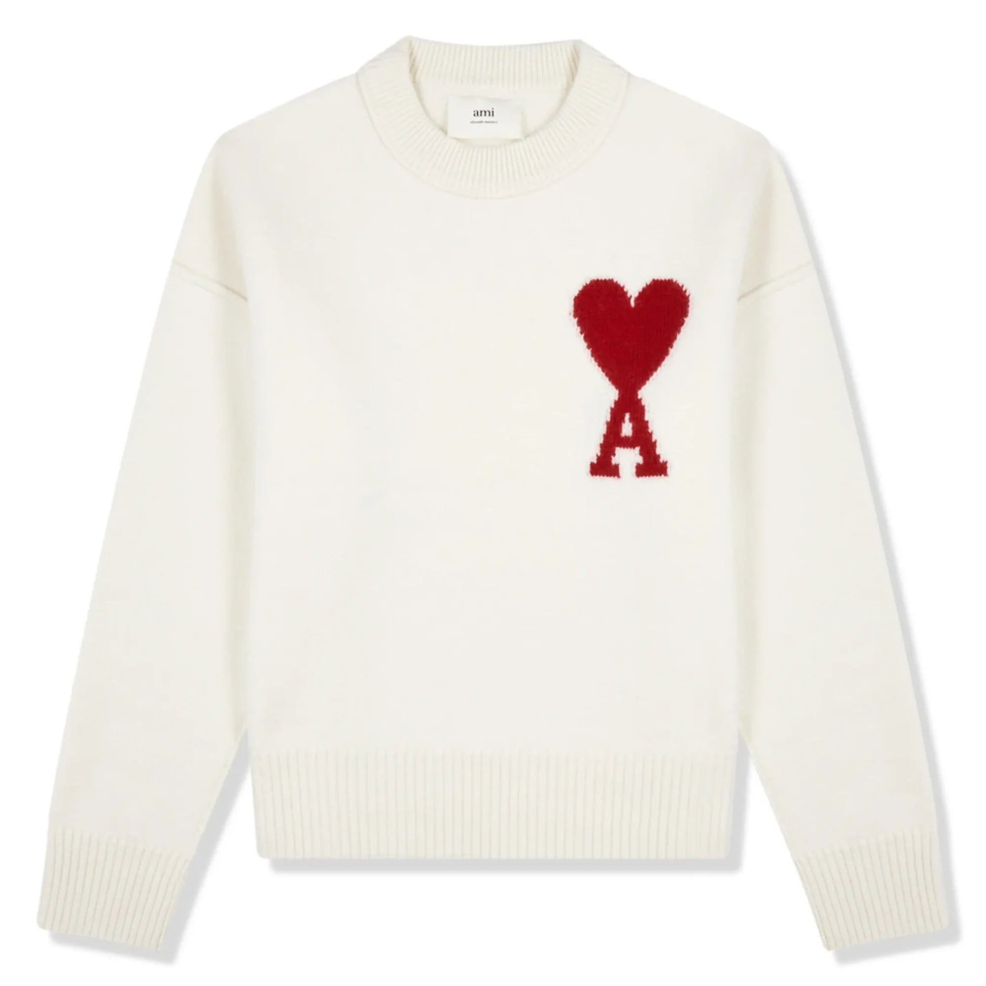 Ami Paris Ami De Coeur Tone On Tone Pale Pink Sweatshirt