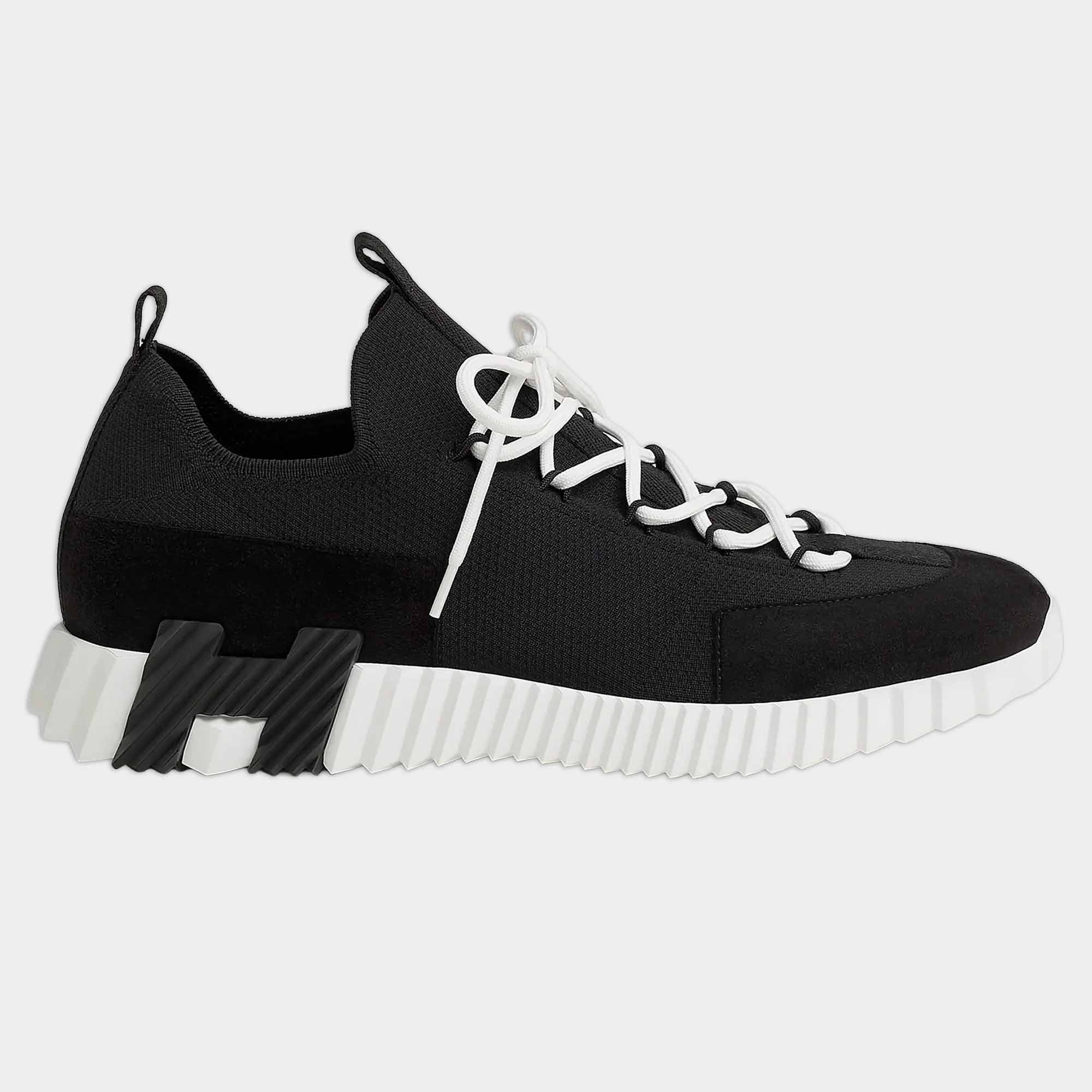 Hermes Paris Lift Slip-On Noir Blanc Sneaker