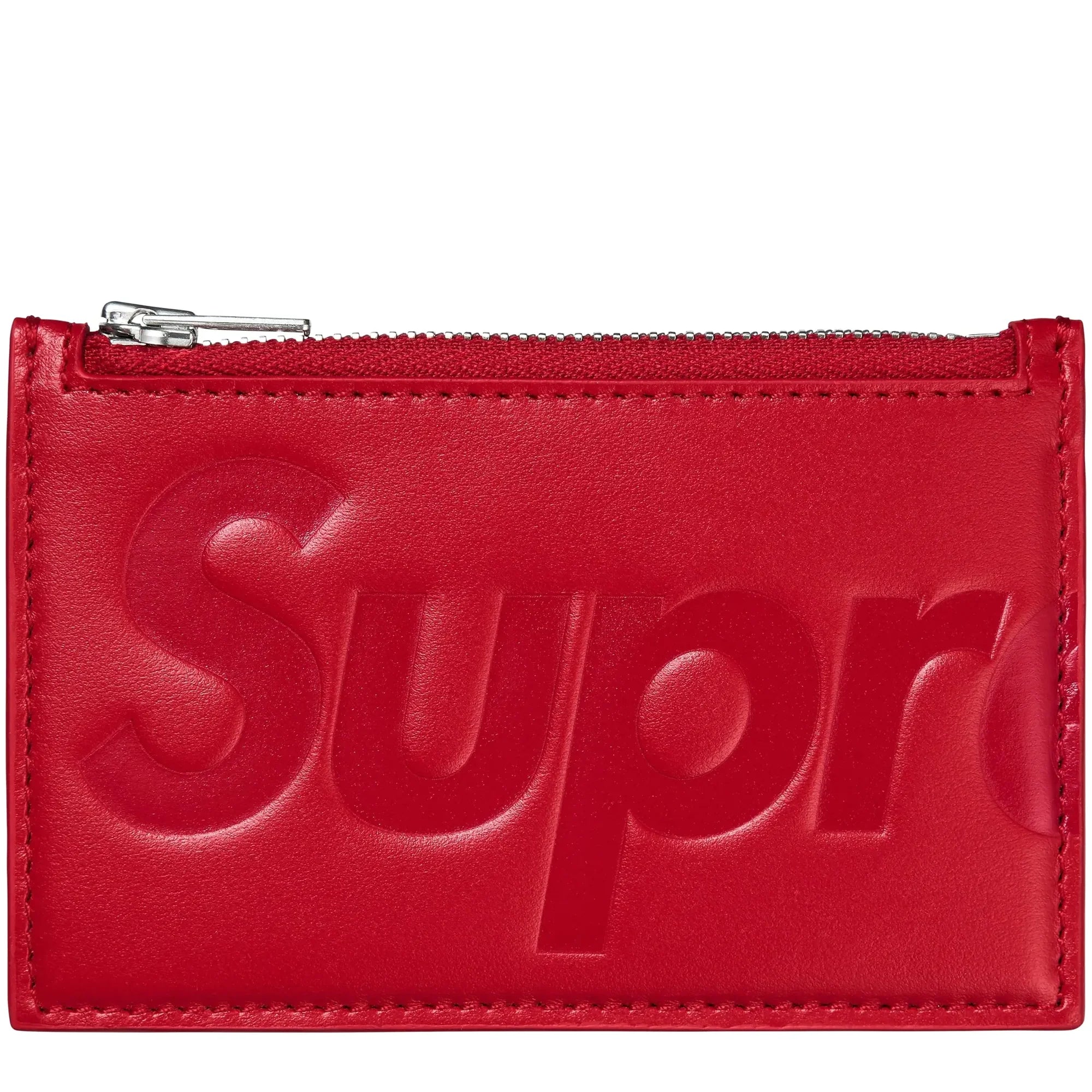 Leather Red Zipped Card Holder (FW25)
