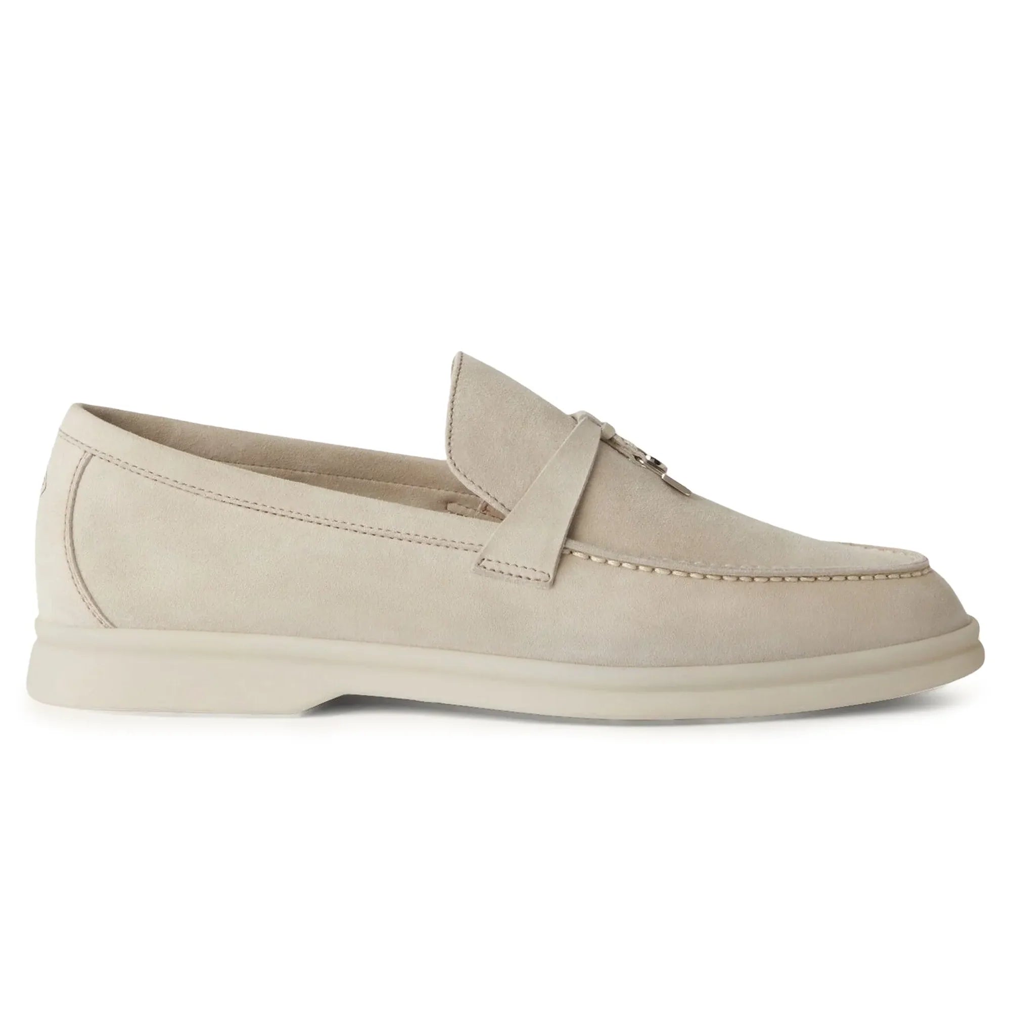 Summer Charms Walk Suede Pearl Powder Loafers