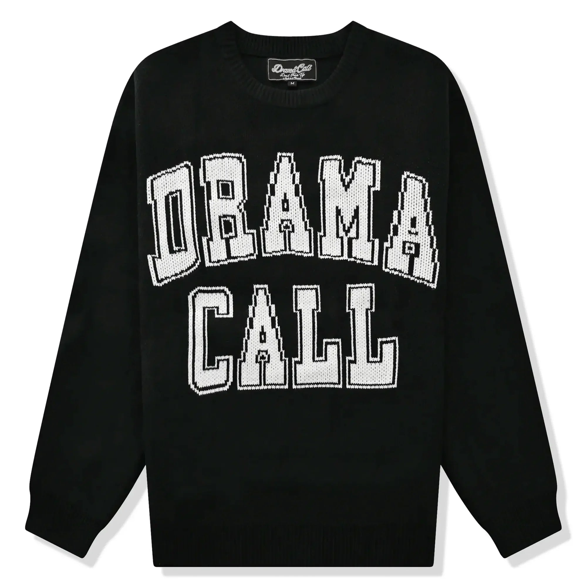 Black White Knit Sweatshirt