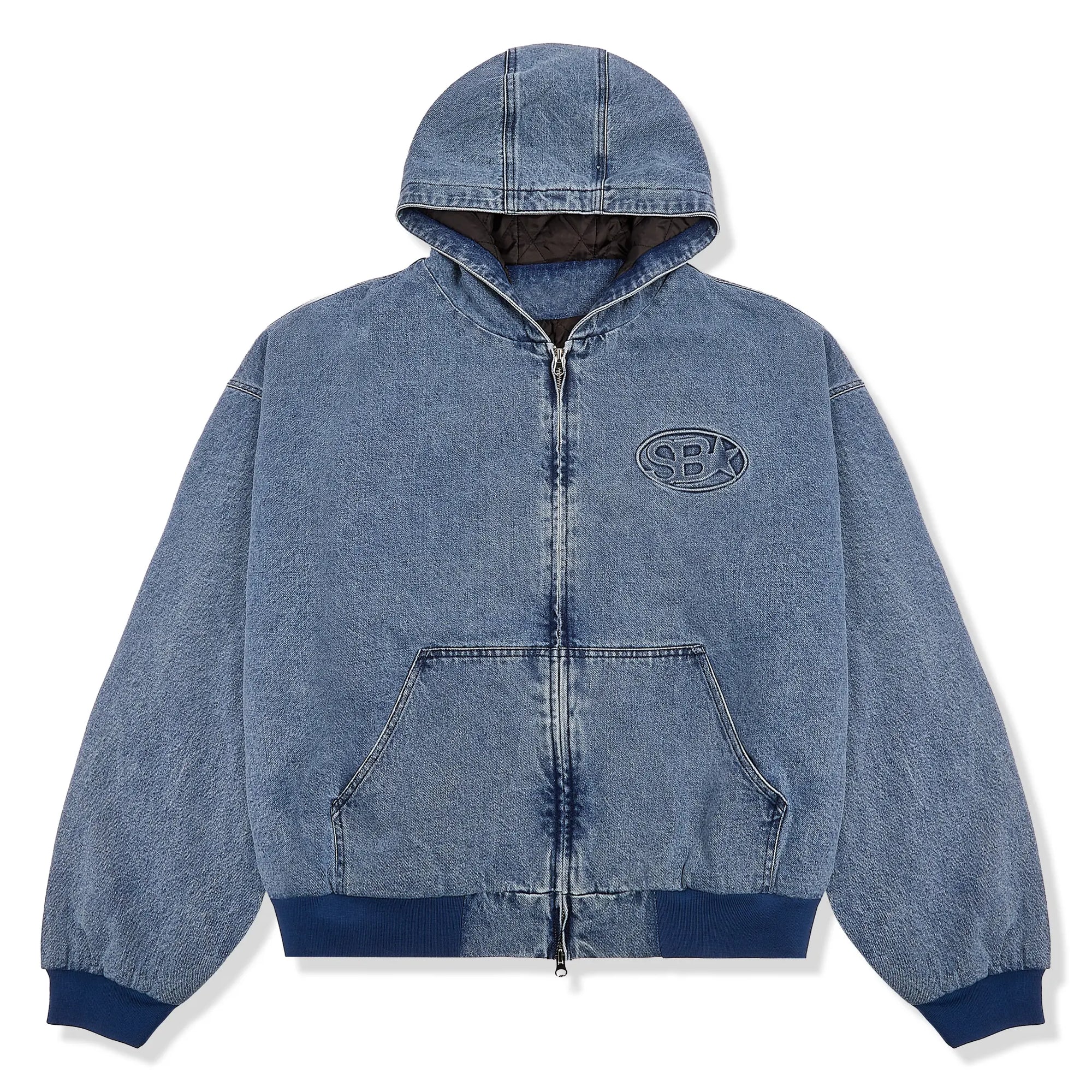 Hooded Denim Blue Jacket