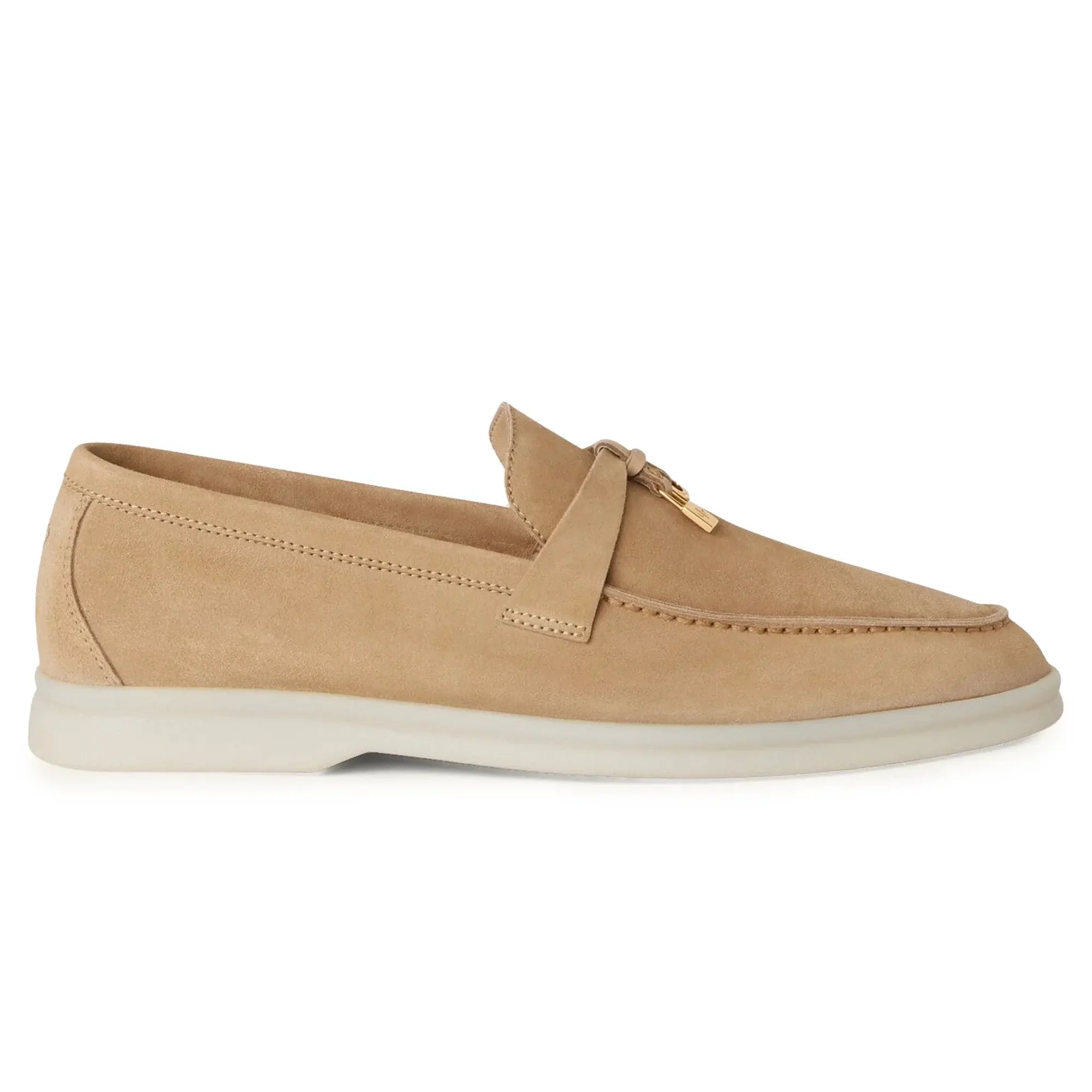 Summer Charms Suede Sandstone Loafers