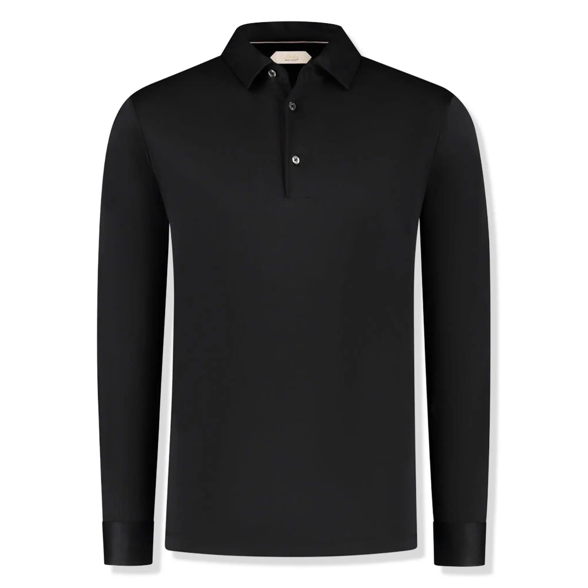 Aurélien Aur1 L/S Black Polo Shirt
