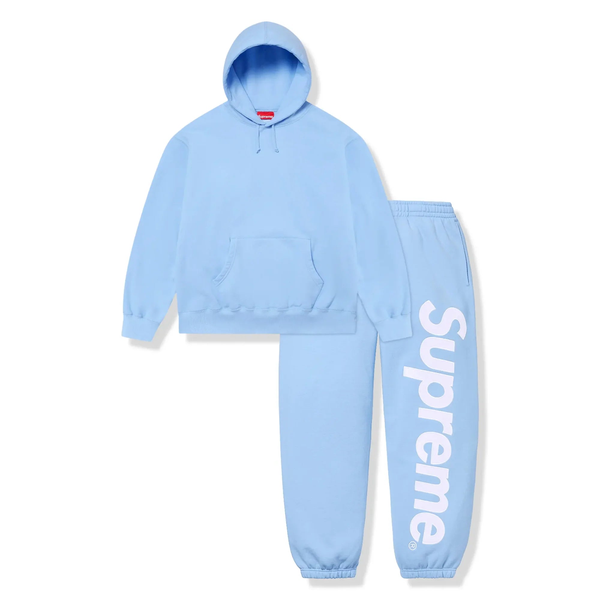 Satin Applique Light Blue Hoodie & Sweatpants (FW24)