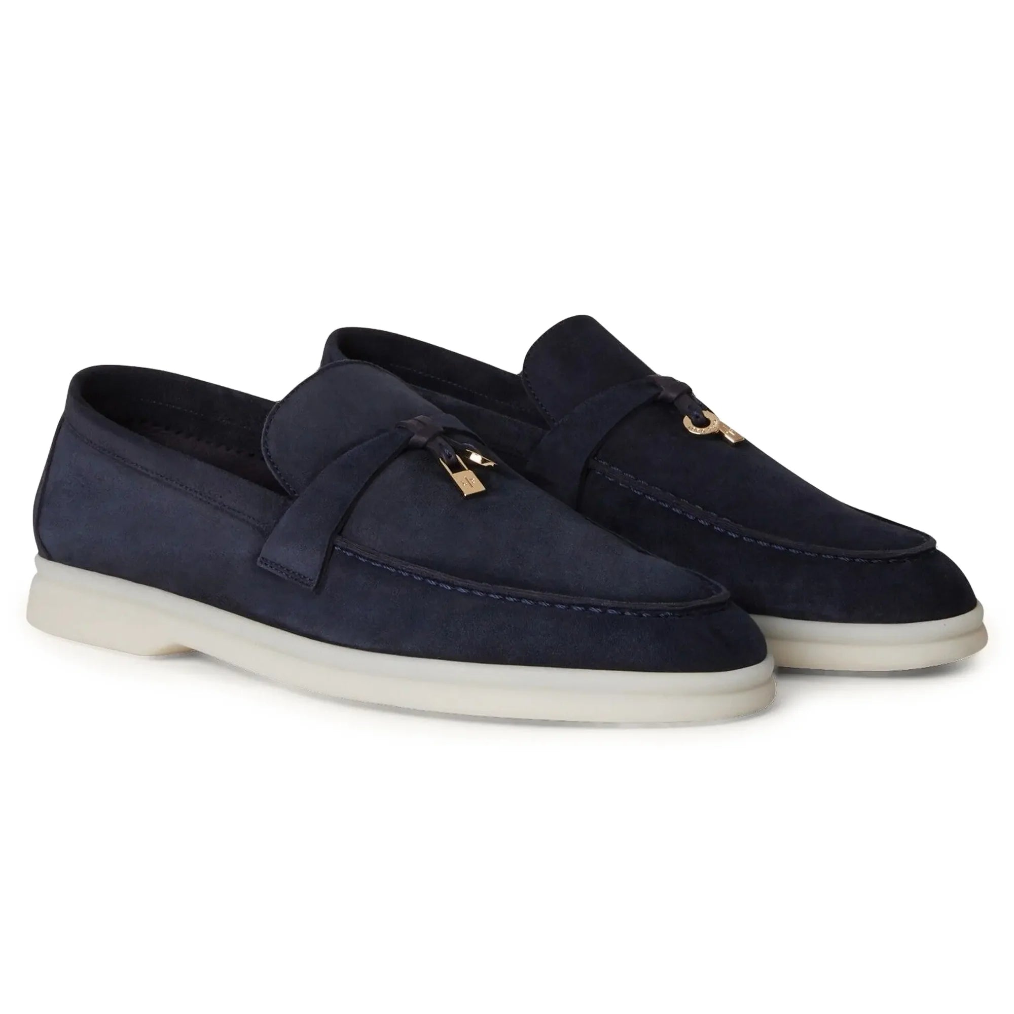 Summer Charms Suede Argo Blue Melange Loafers