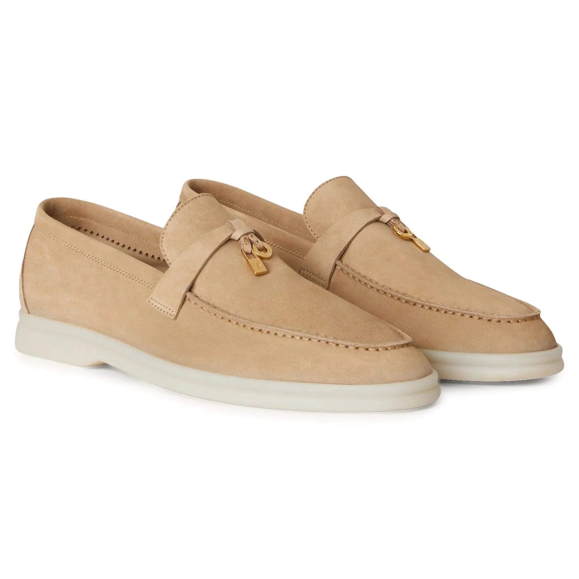 Summer Charms Suede Sandstone Loafers