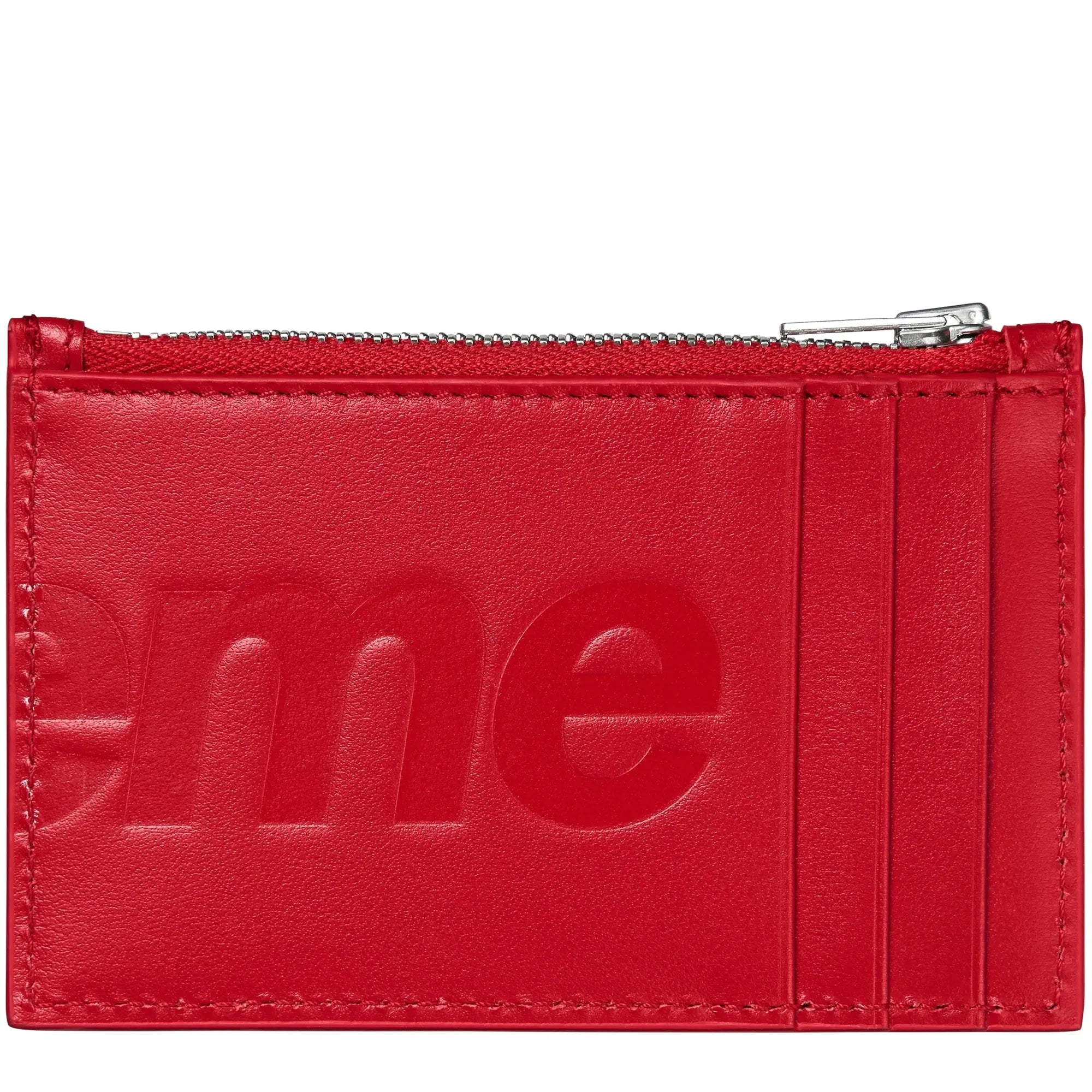 Leather Red Zipped Card Holder (FW25)