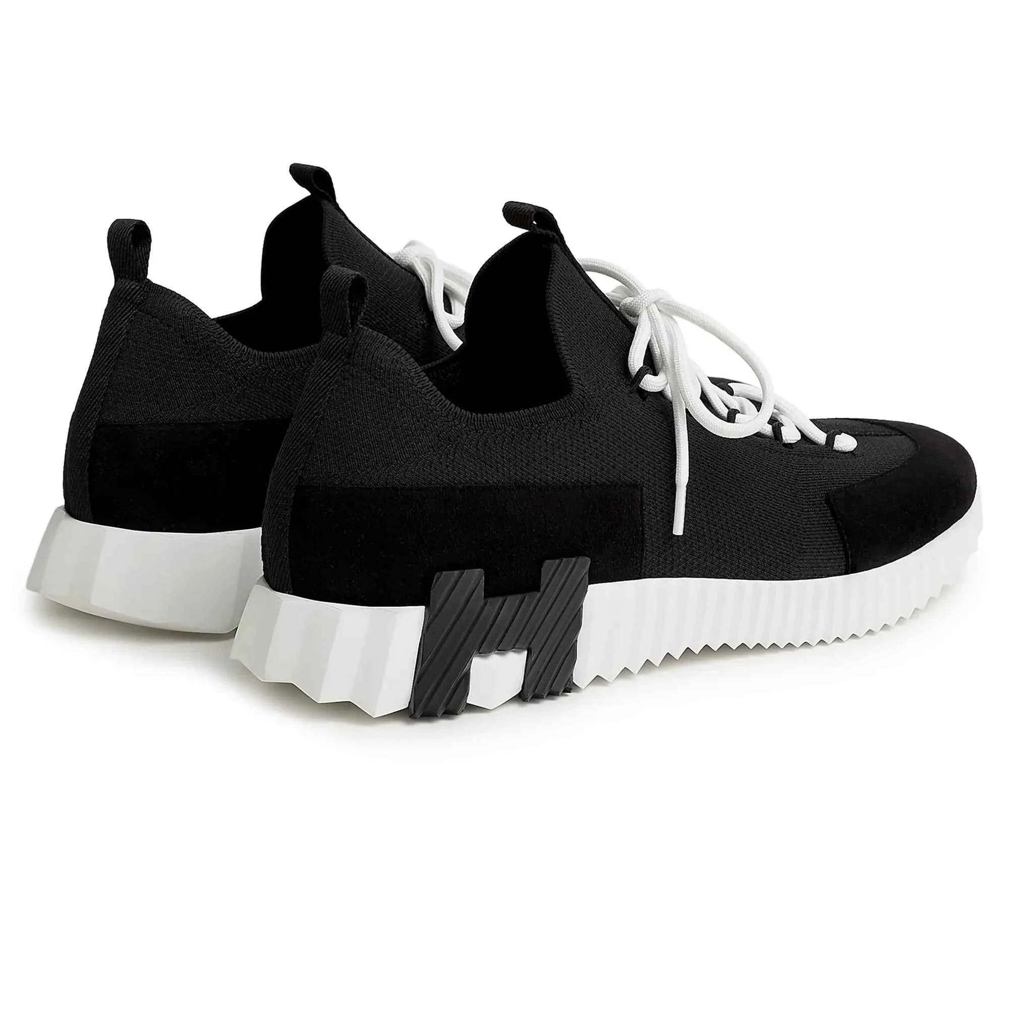 Hermes Paris Lift Slip-On Noir Blanc Sneaker