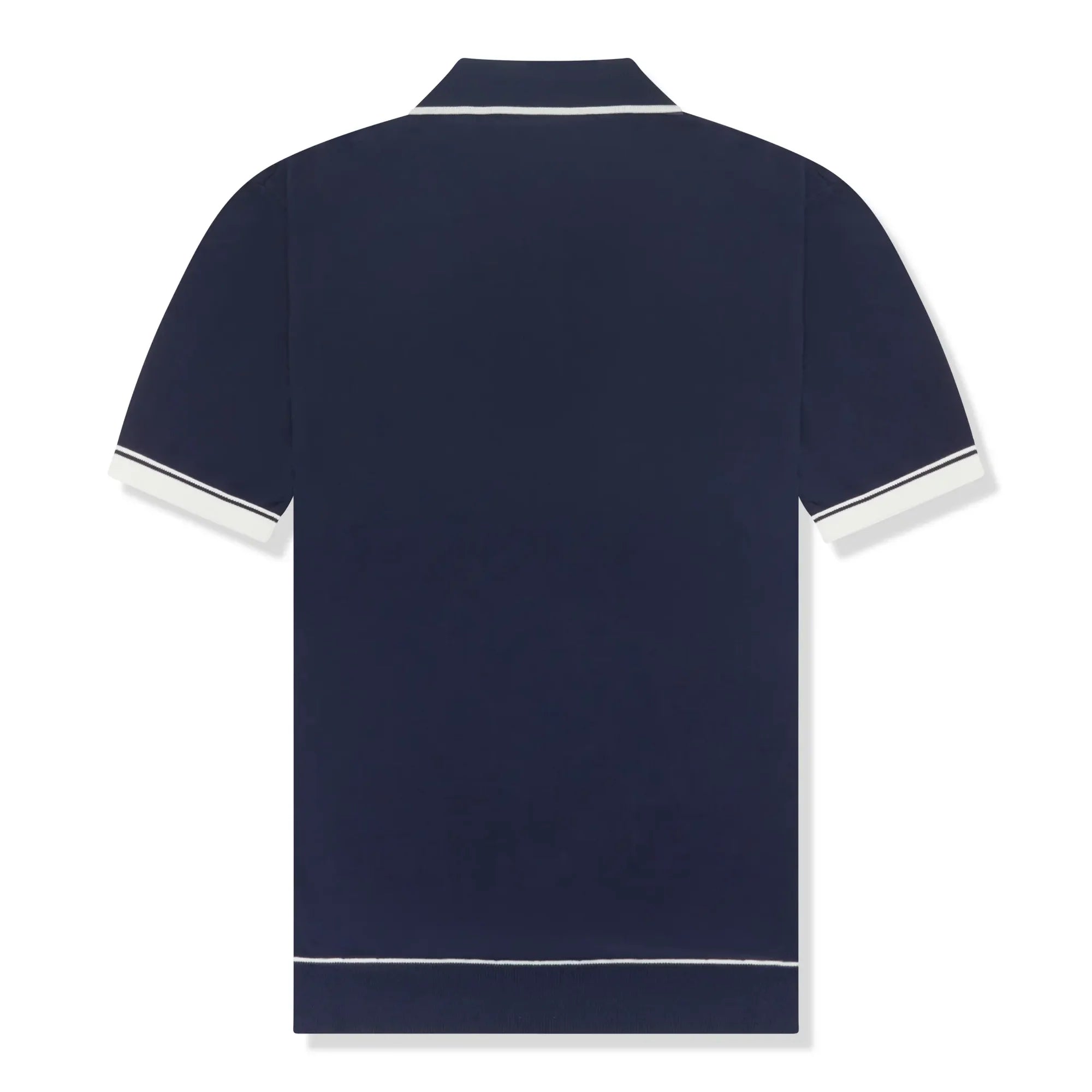 Rayon Knit Navy Polo Shirt