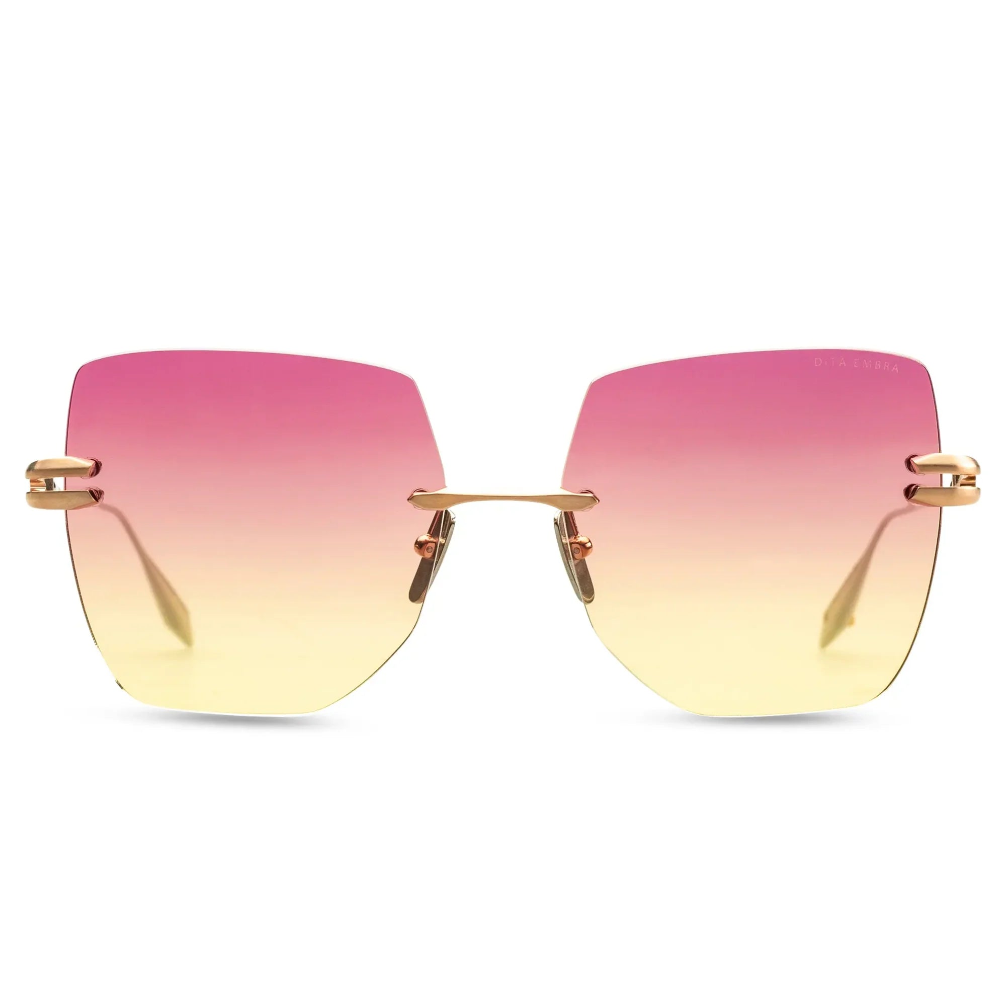 Embra Brushed Rose Gold Silver Sunglasses