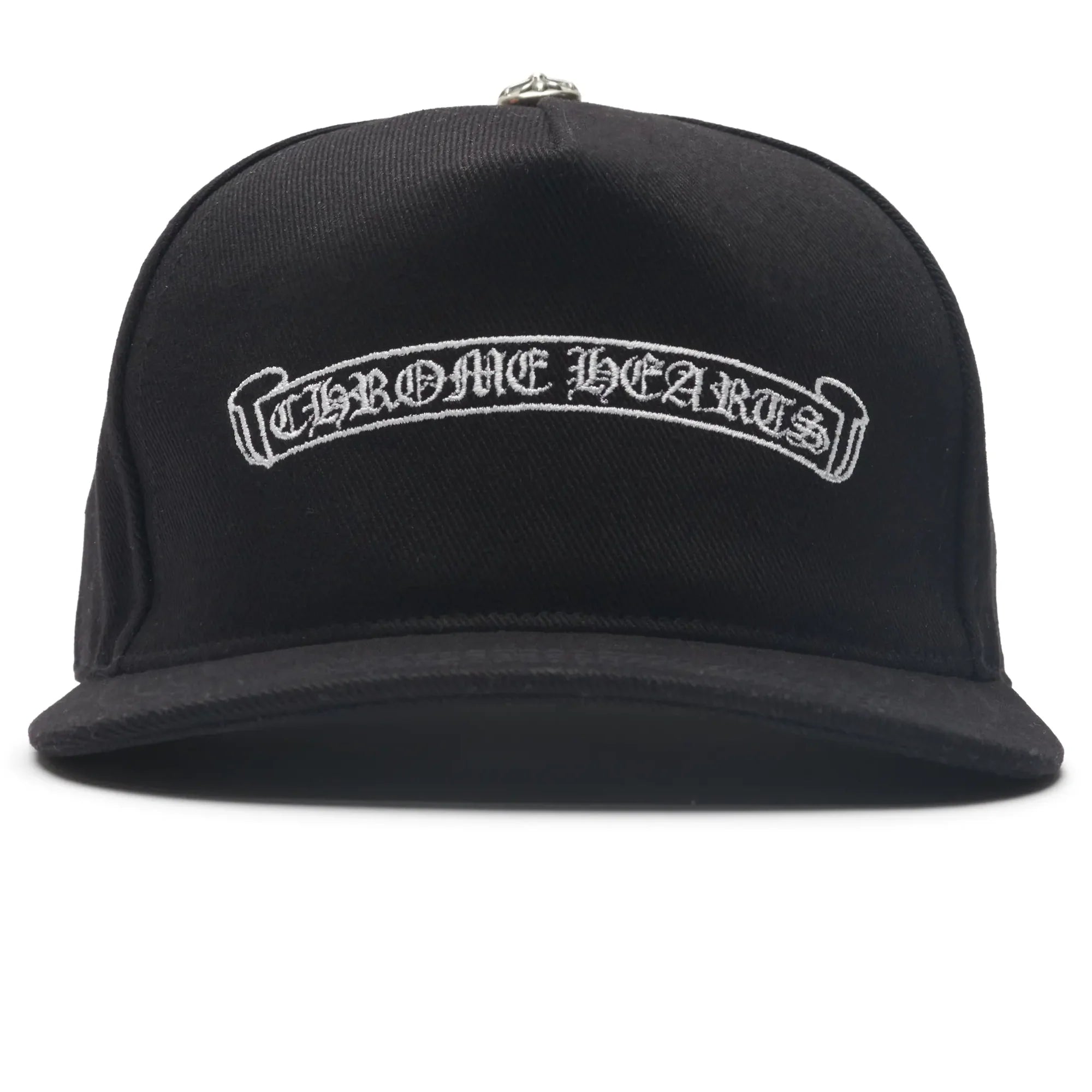 Embroidered Scroll Black White Baseball Cap
