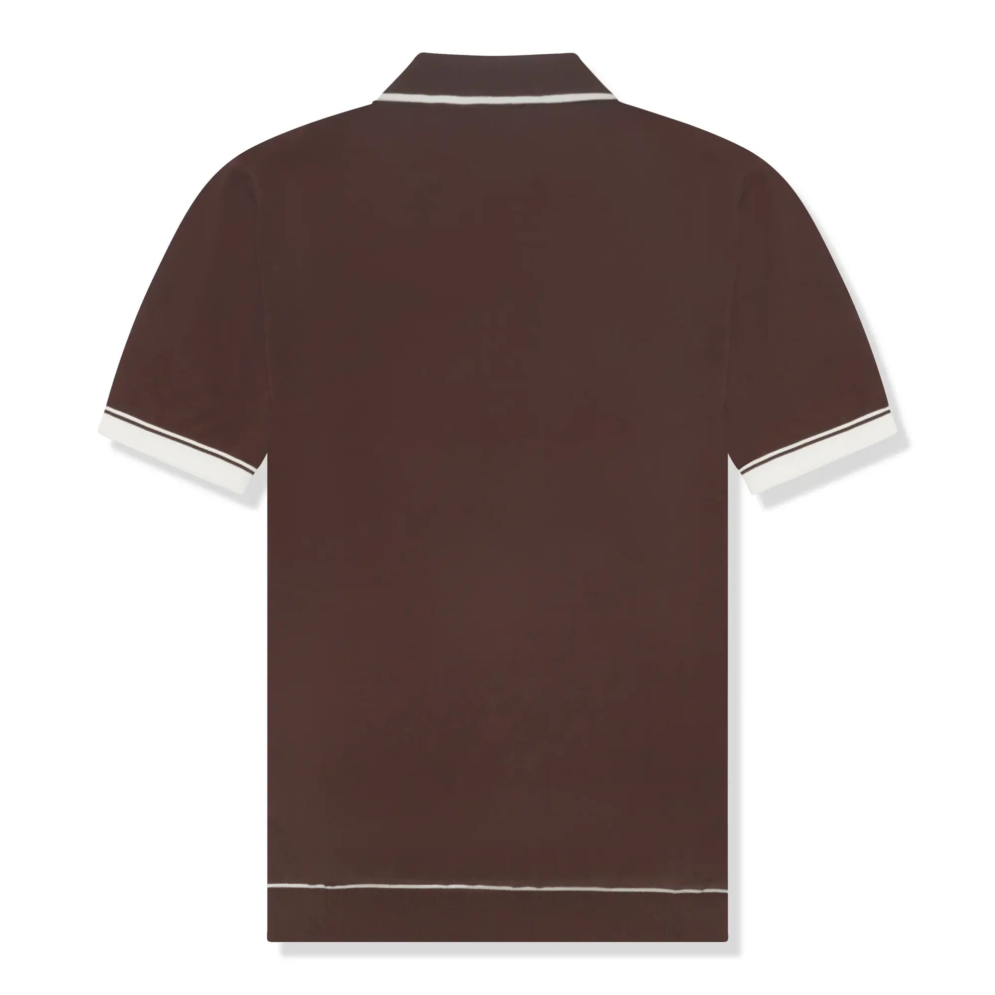 Rayon Knit Brown Polo Shirt