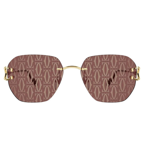 Cartier Eyewear CT0394S-003 Gold Red Sunglasses