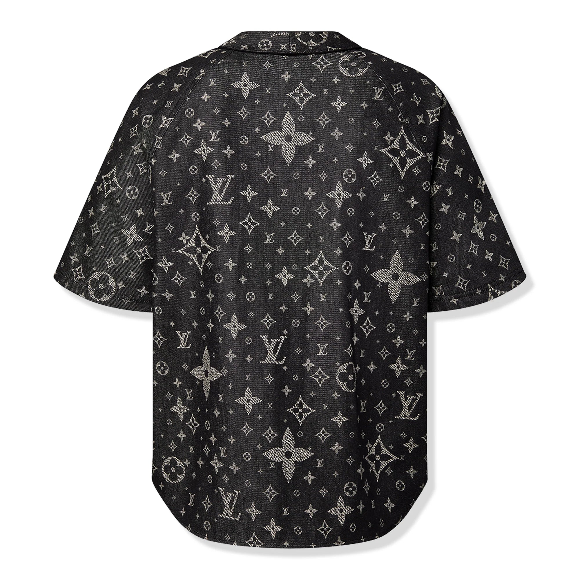 Monogram Denim Black Baseball Shirt
