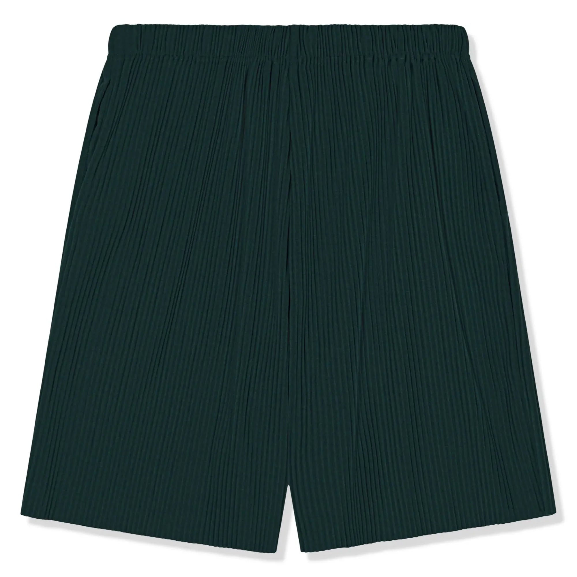 Plisse Forest Green Shorts
