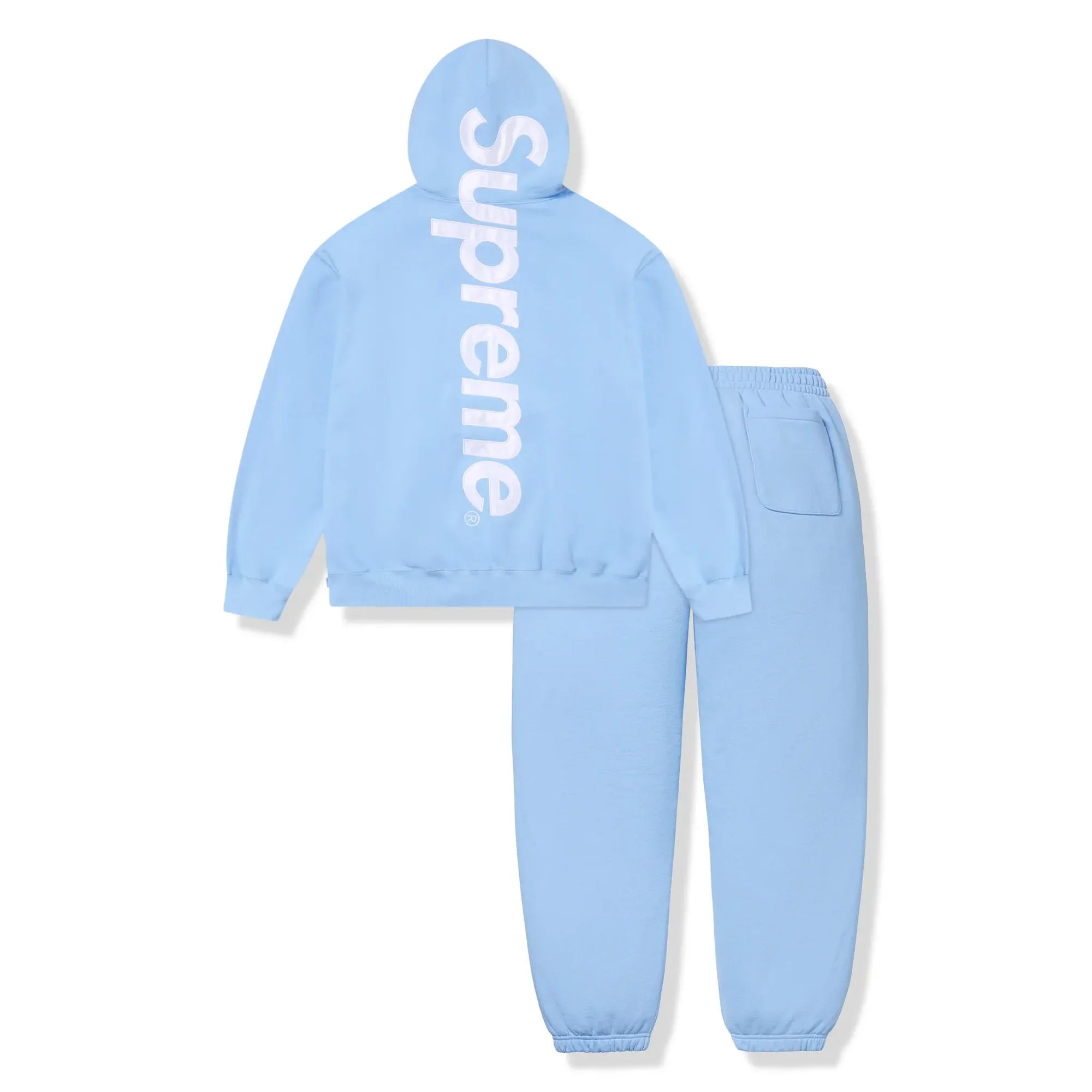 Satin Applique Light Blue Hoodie & Sweatpants (FW24)