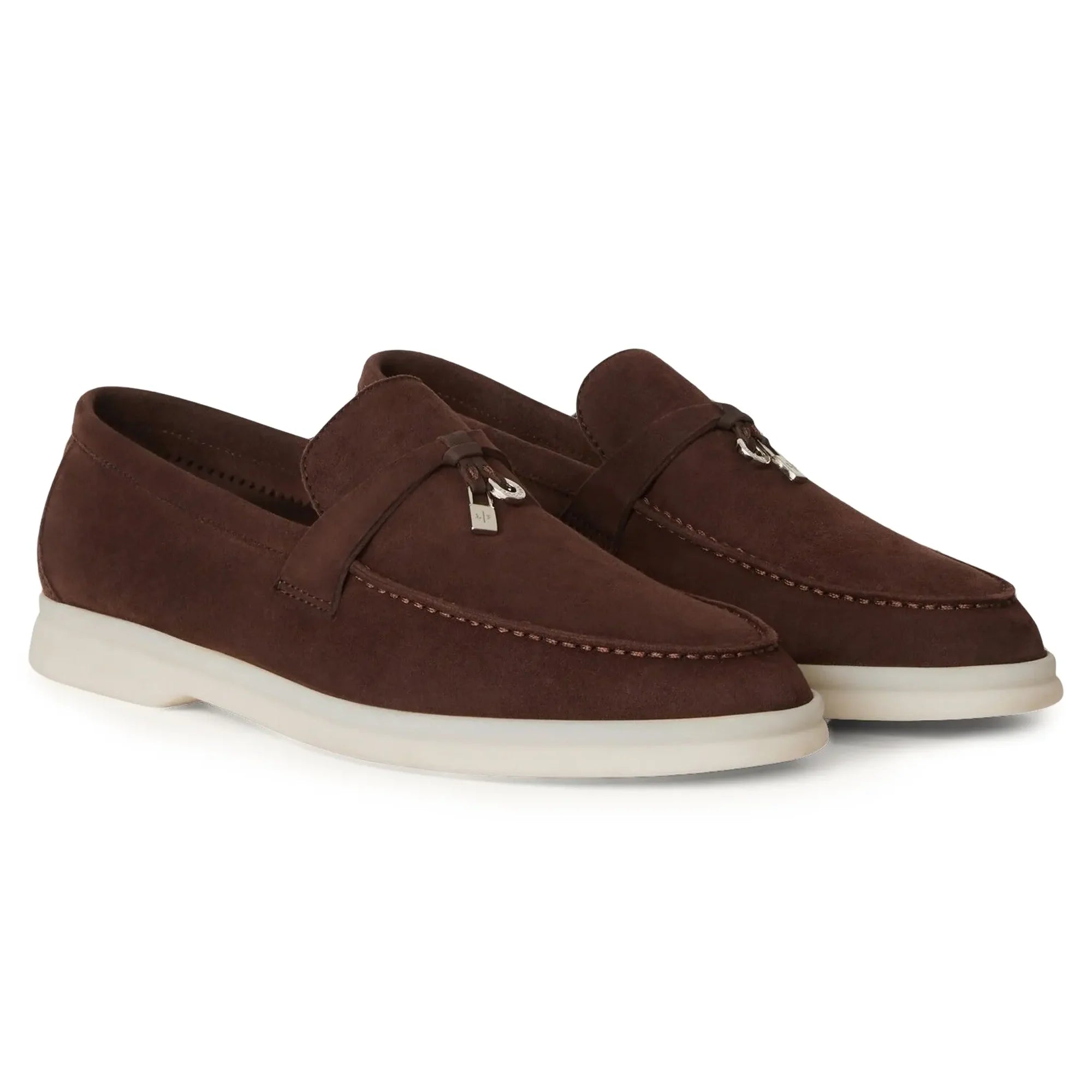 Summer Charms Walk Suede Chocolate Loafers