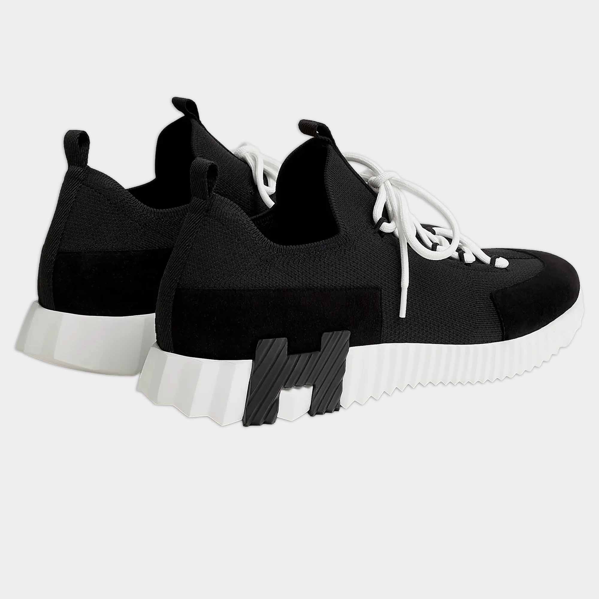 Hermes Paris Lift Slip-On Noir Blanc Sneaker