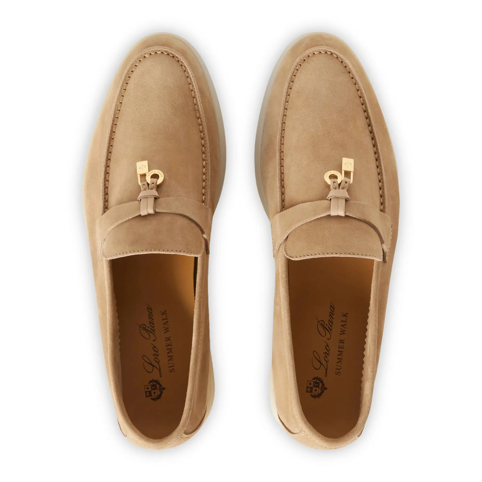 Summer Charms Suede Sandstone Loafers