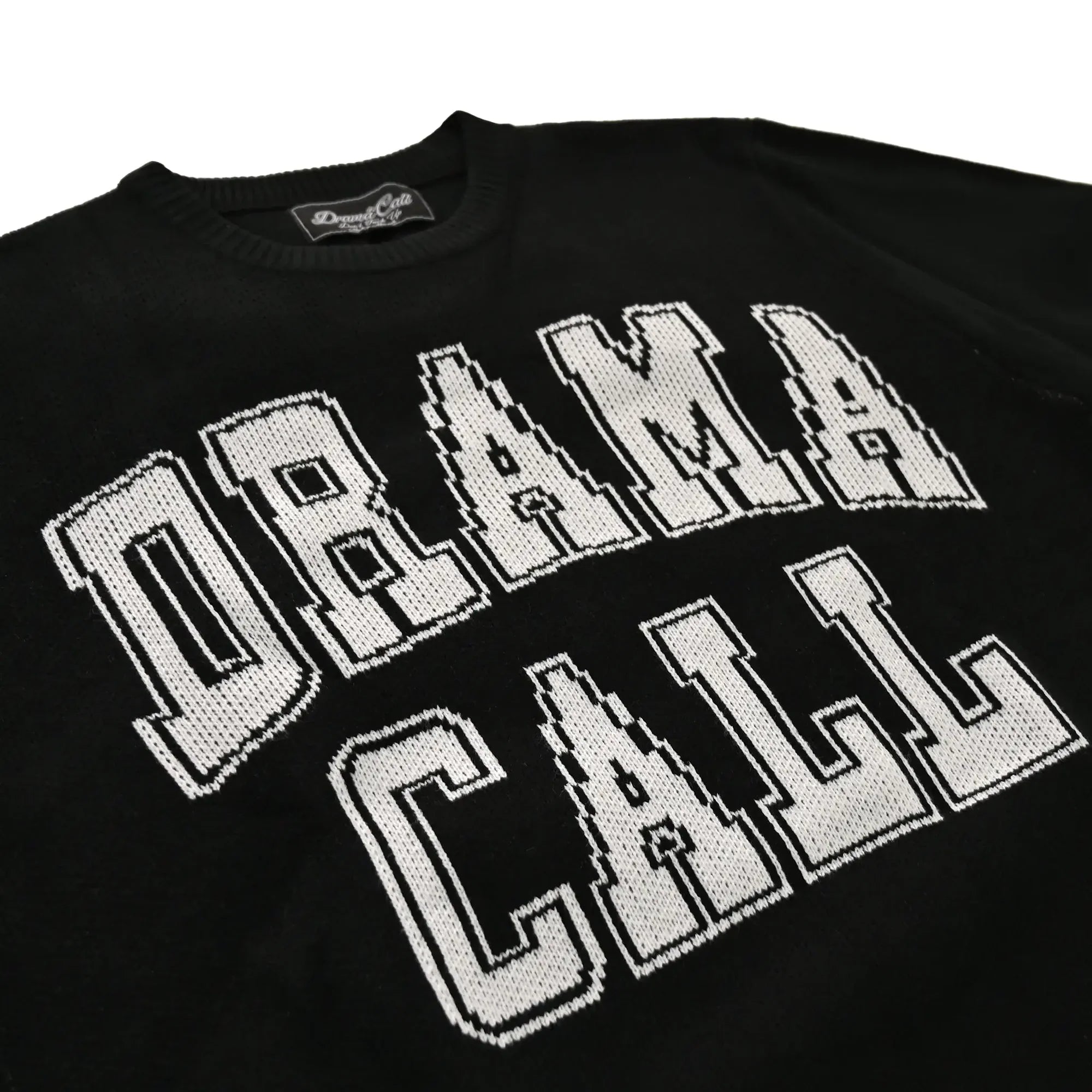 Black White Knit Sweatshirt