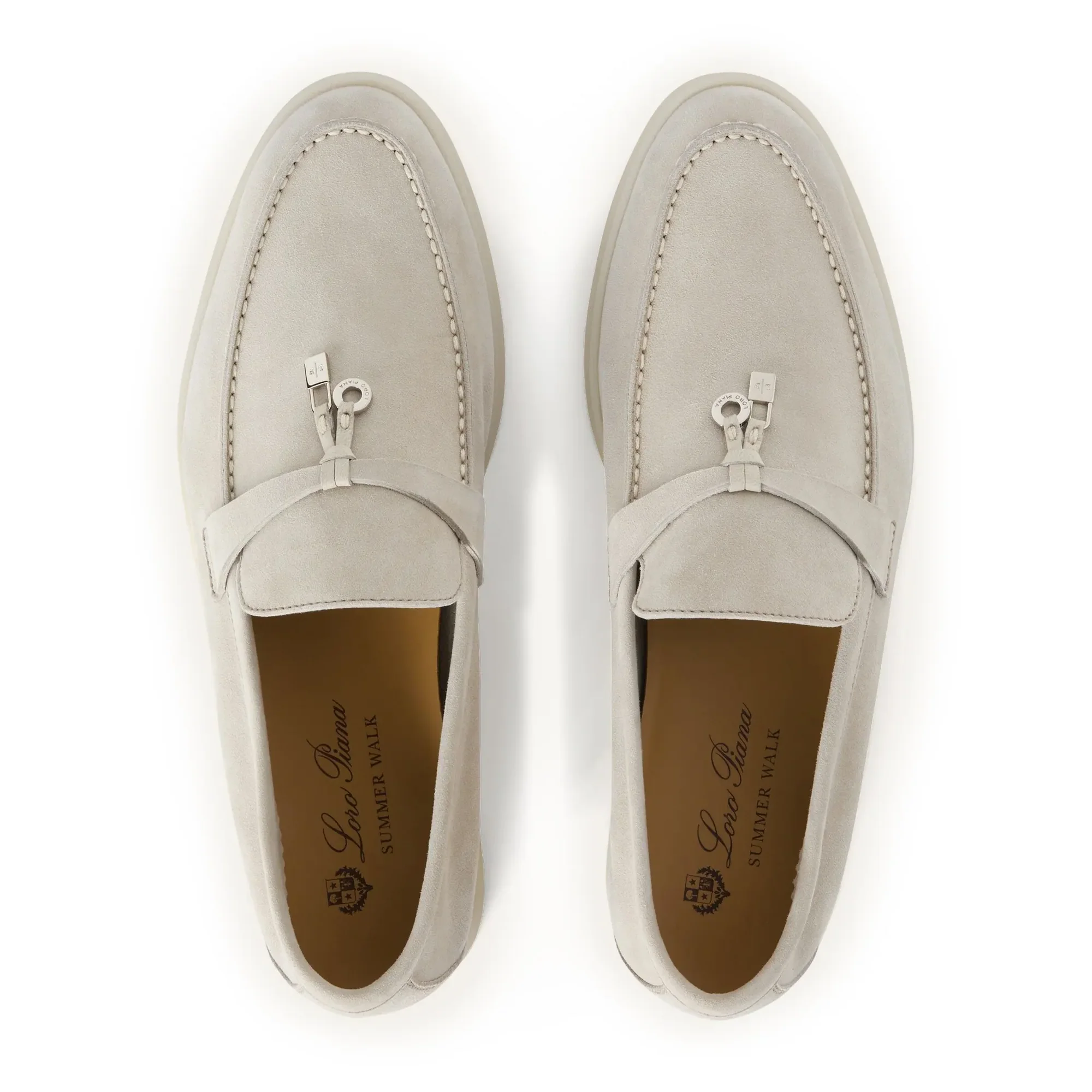 Summer Charms Walk Suede Pearl Powder Loafers
