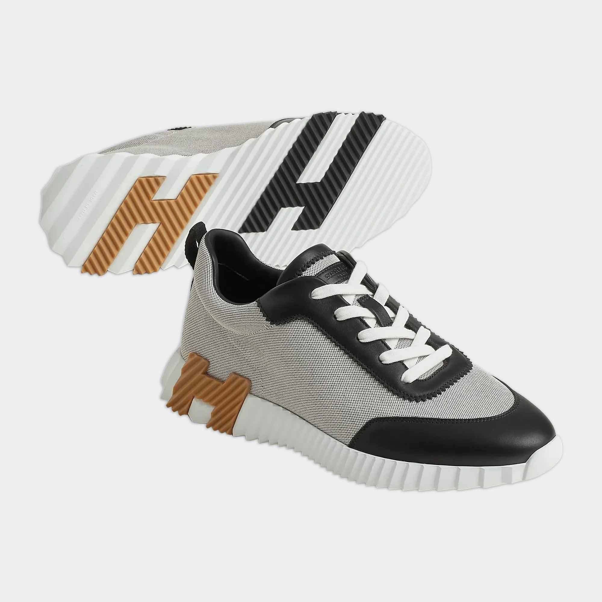 Hermes Paris Bouncing Calf Sneaker Prunoir Noir