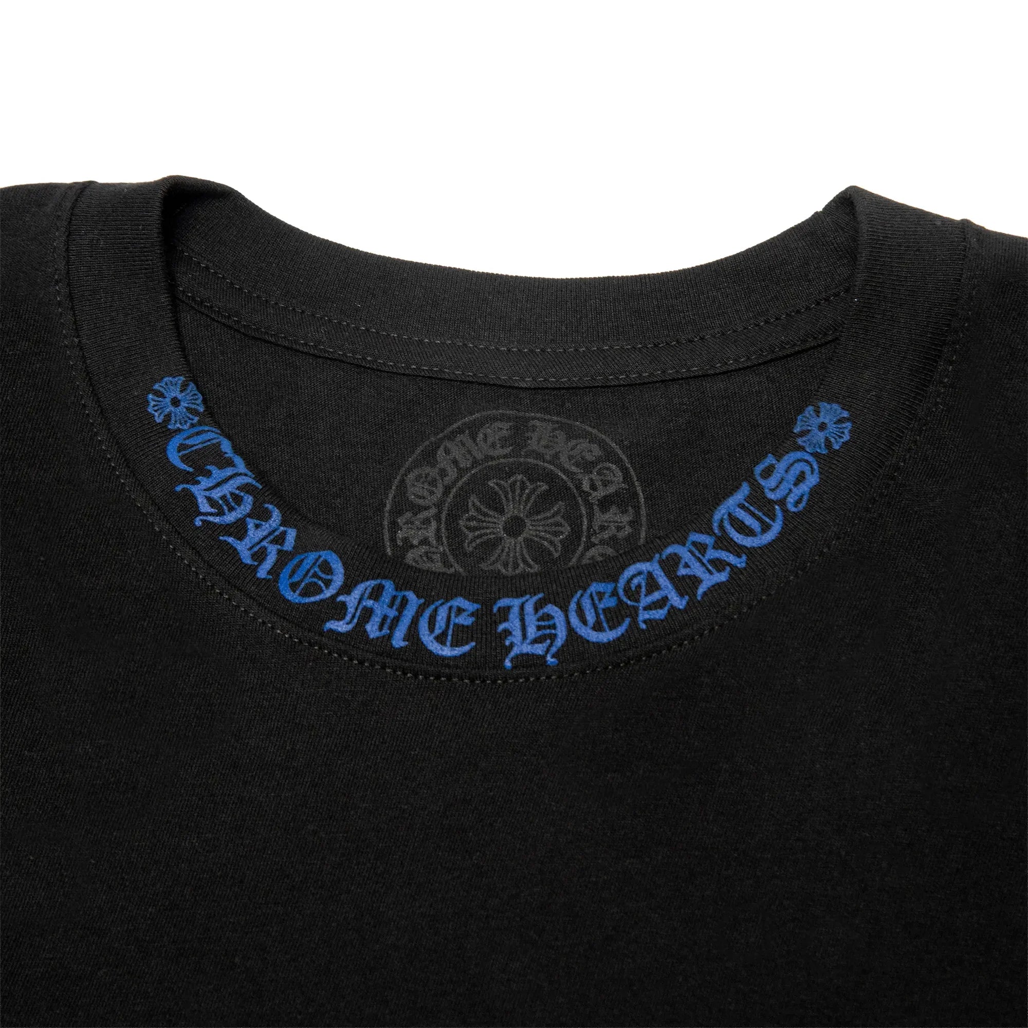 1988 Neck Logo L/S Black Blue T Shirt