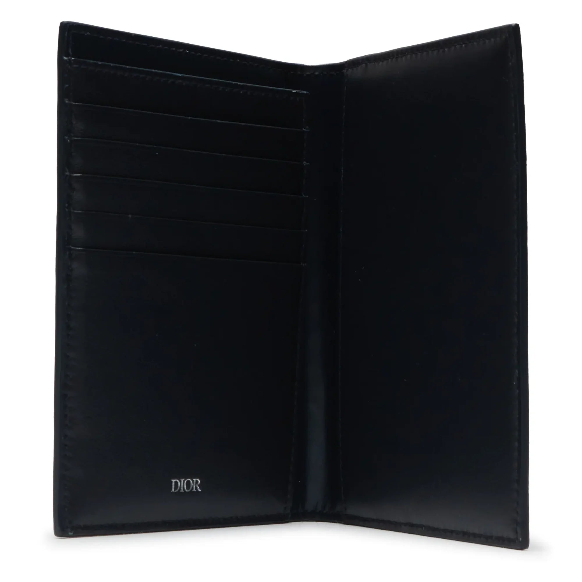 Leather Navy Blue Bifold Card Wallet