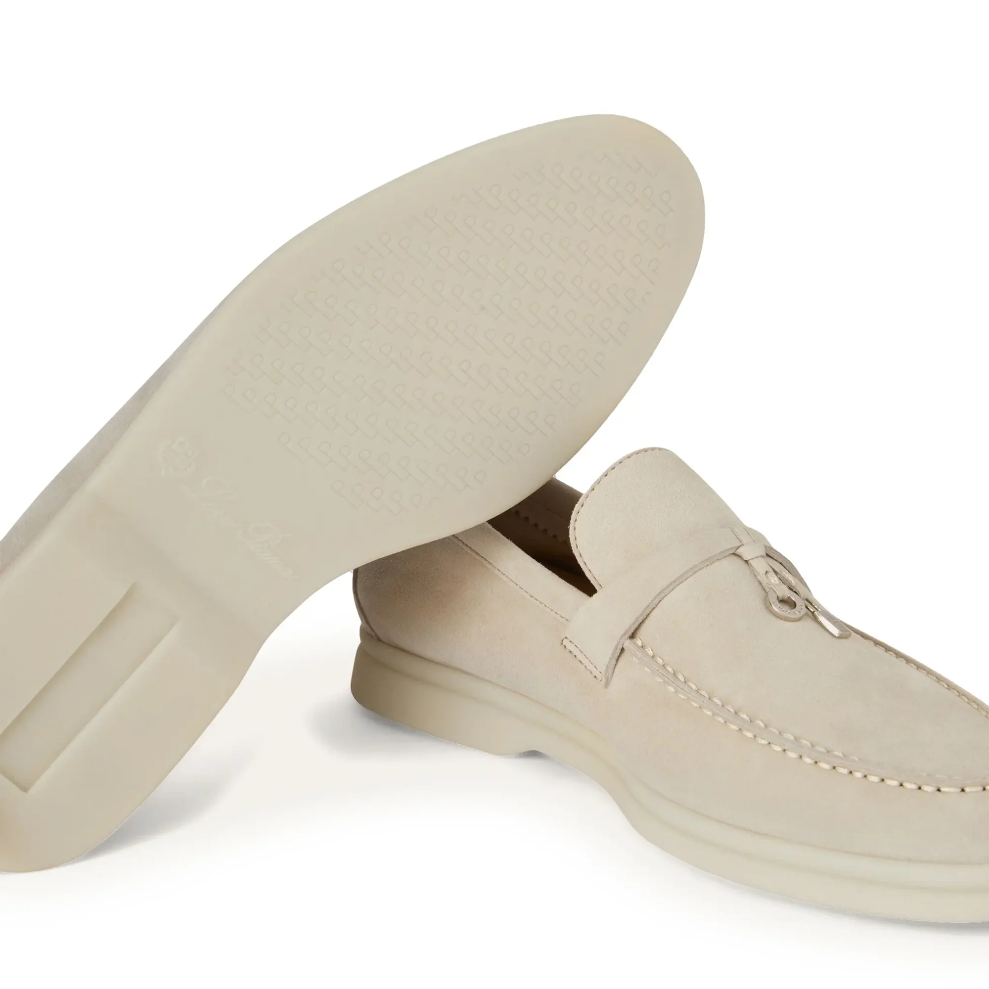 Summer Charms Walk Suede Pearl Powder Loafers