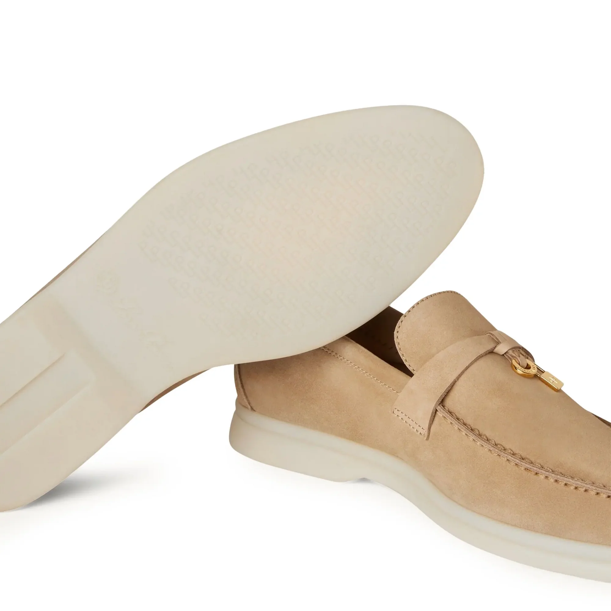 Summer Charms Suede Sandstone Loafers