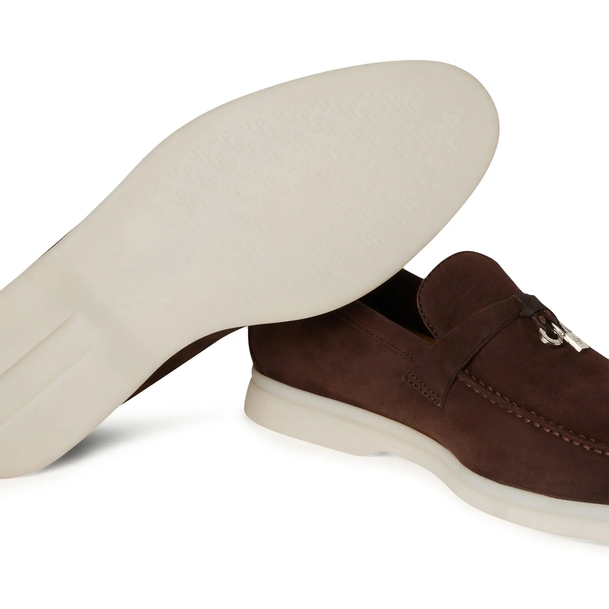 Summer Charms Walk Suede Chocolate Loafers