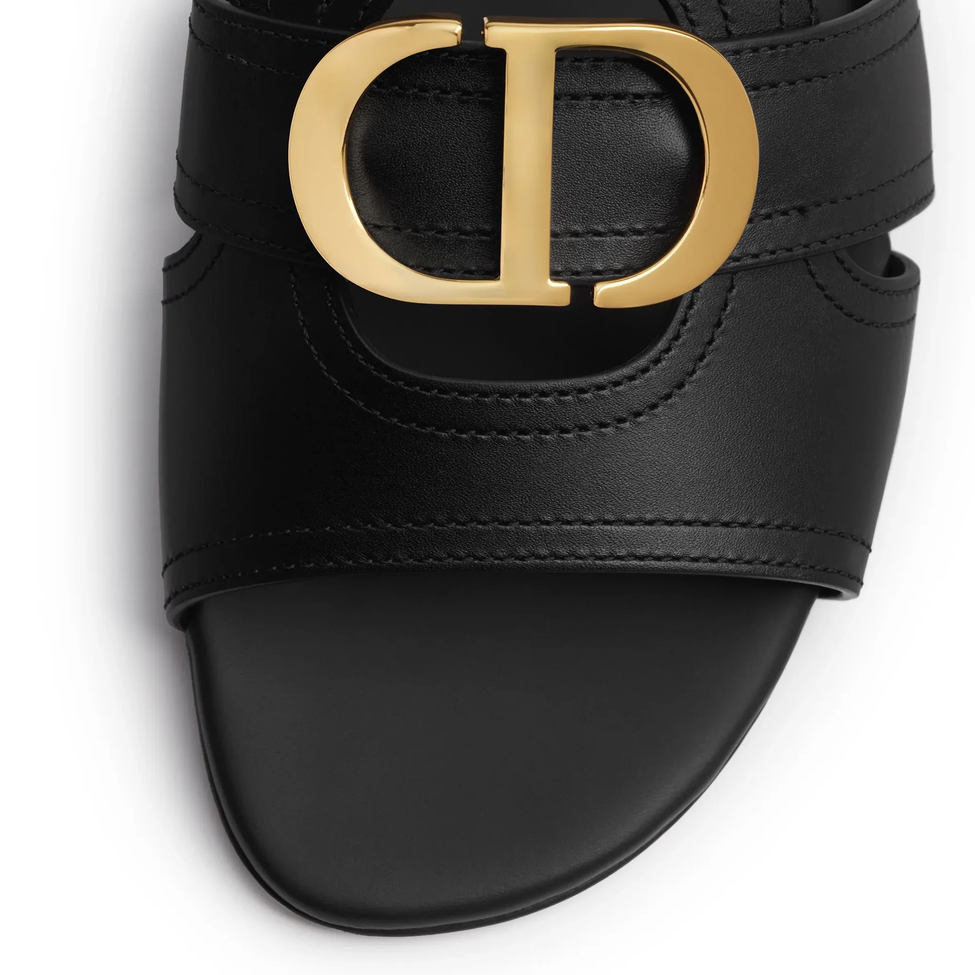 30 Montaigne Calfskin Black Slides