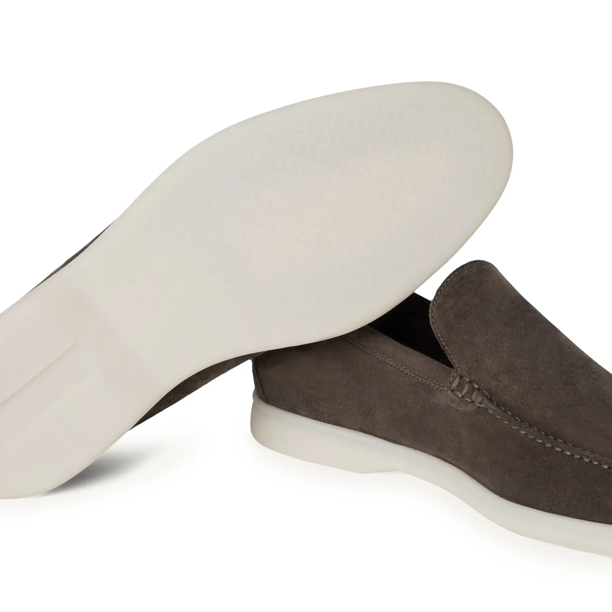 Summer Walk Suede Warm Grey Loafers
