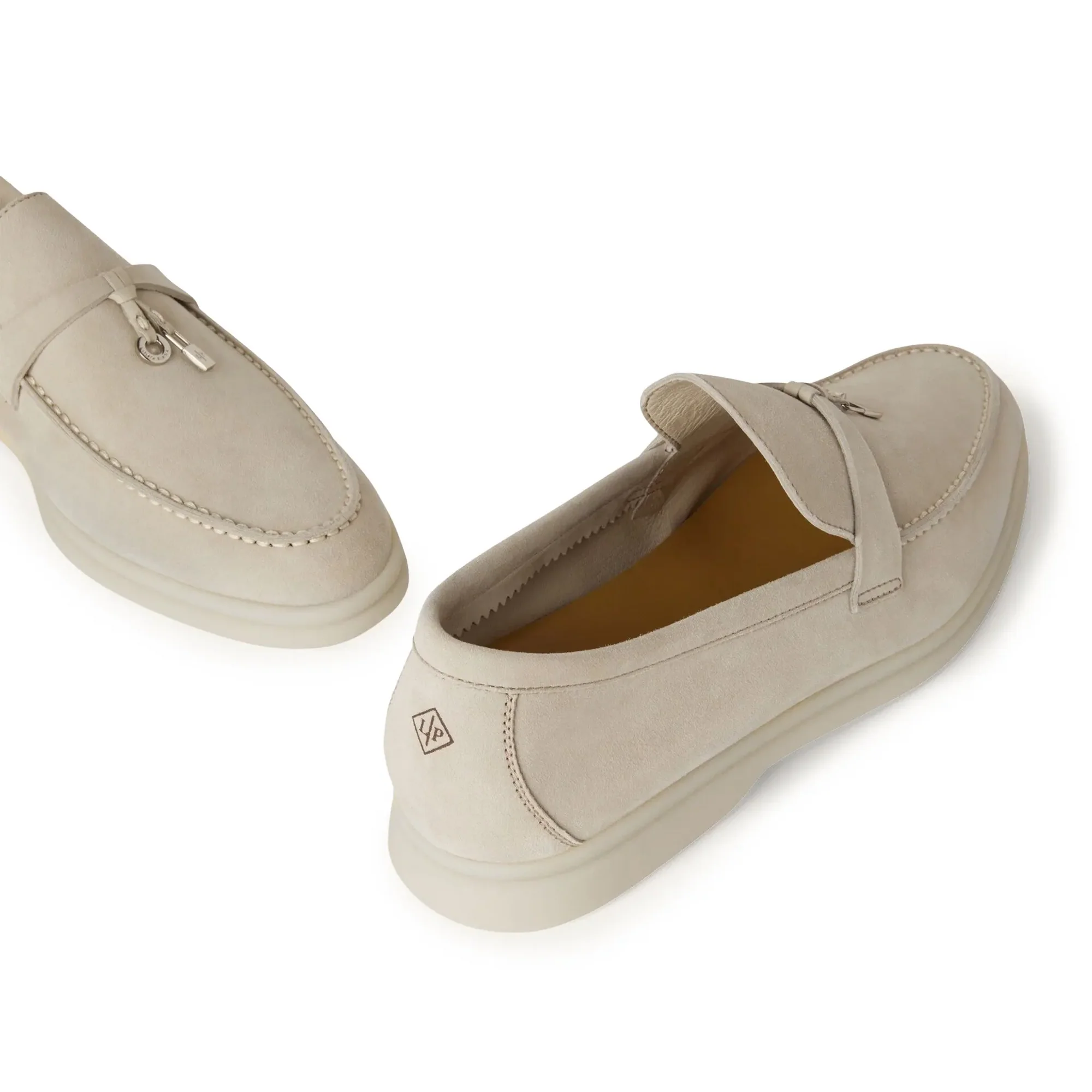 Summer Charms Walk Suede Pearl Powder Loafers