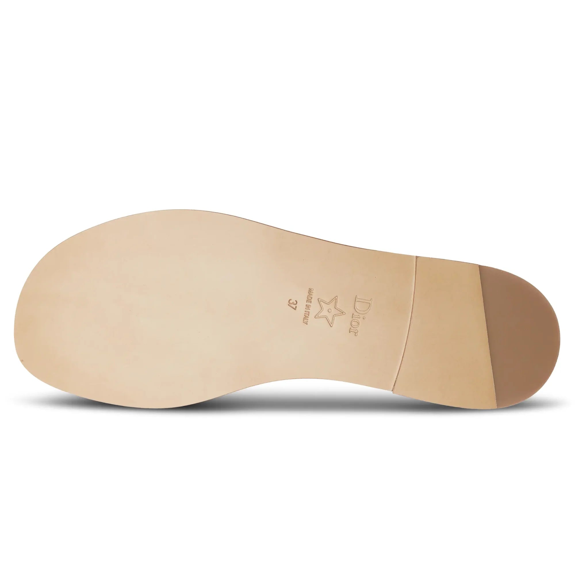 Dway Embroidered Cotton Beige Slides
