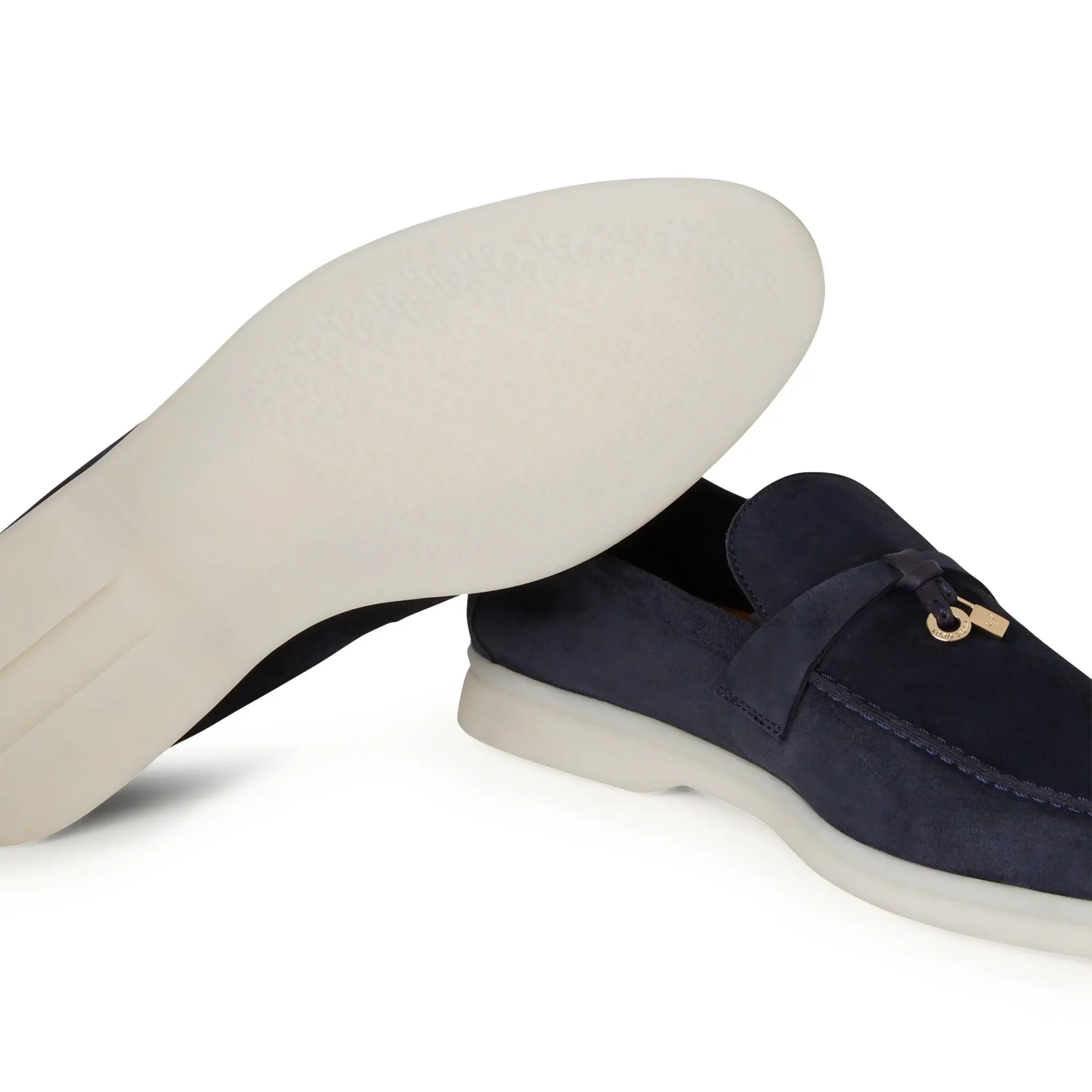 Summer Charms Suede Argo Blue Melange Loafers