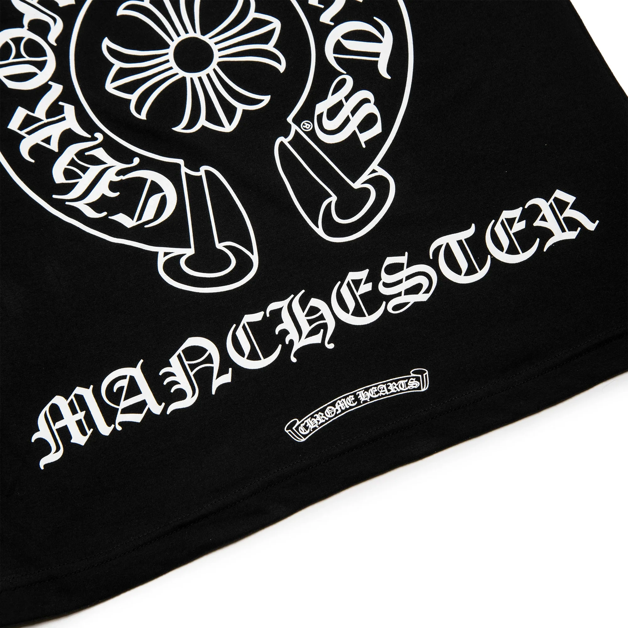 Manchester Exclusive Horse Shoe Pocket Logo Black T Shirt